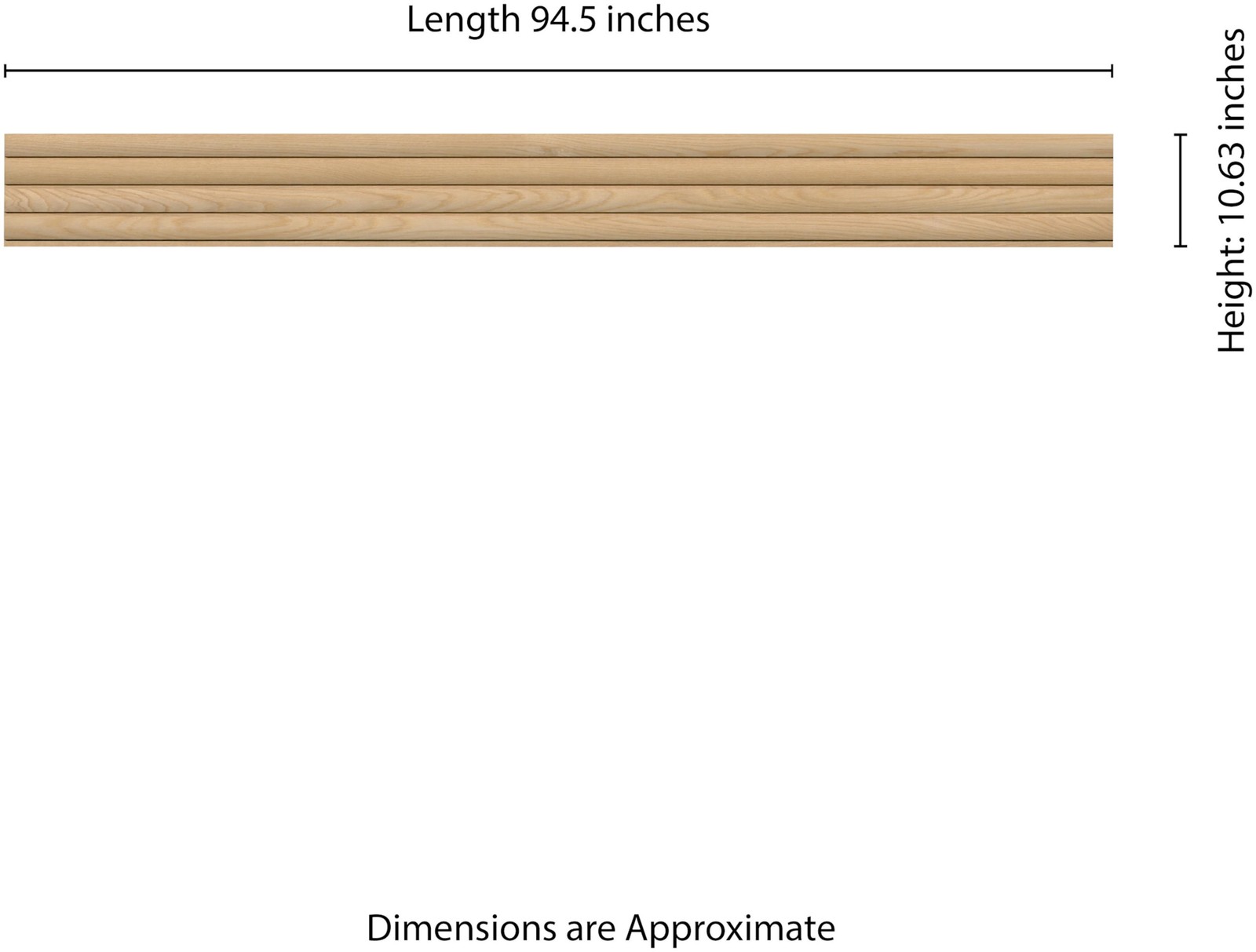Ackland AKM-W-SE9.5X94.5RDSL-CA SereniSlats Canvas 9.5 in. x 94.5 – Canvas