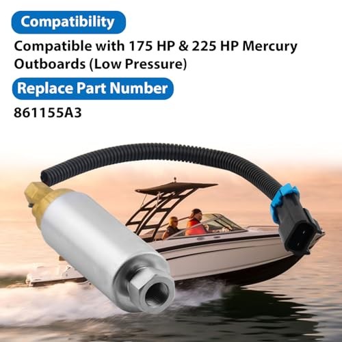 Low Pressure Electric Fuel Pump Compatible With Mercury Mercruiser Marine Boat