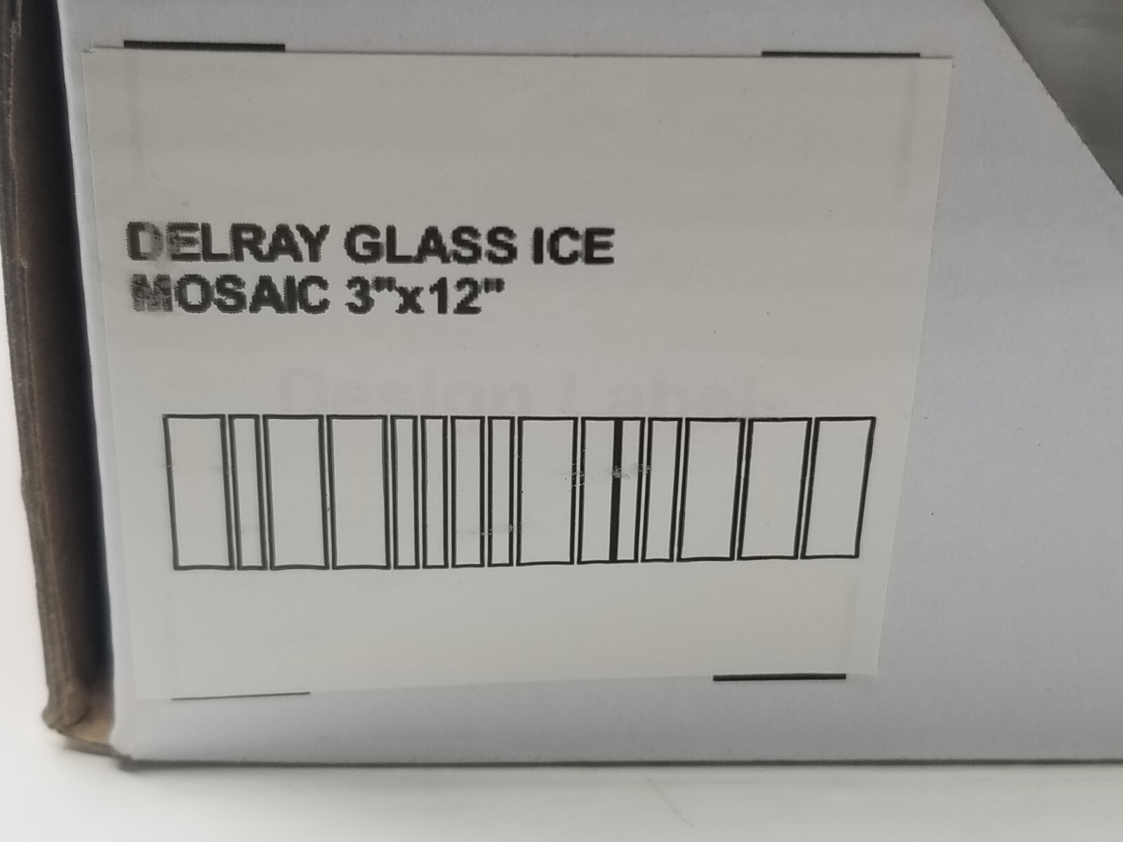 Eliane Delray Glass Ice Mosaic Tile Border 3″ x 12″ Black, Gray & White – Box 10