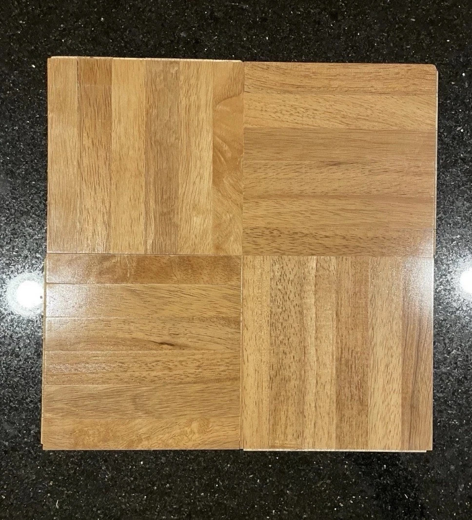 Solid Wood Hevea Parquet Flooring CHESTNUT Prefinished NEW Case 10 SQ. FT.