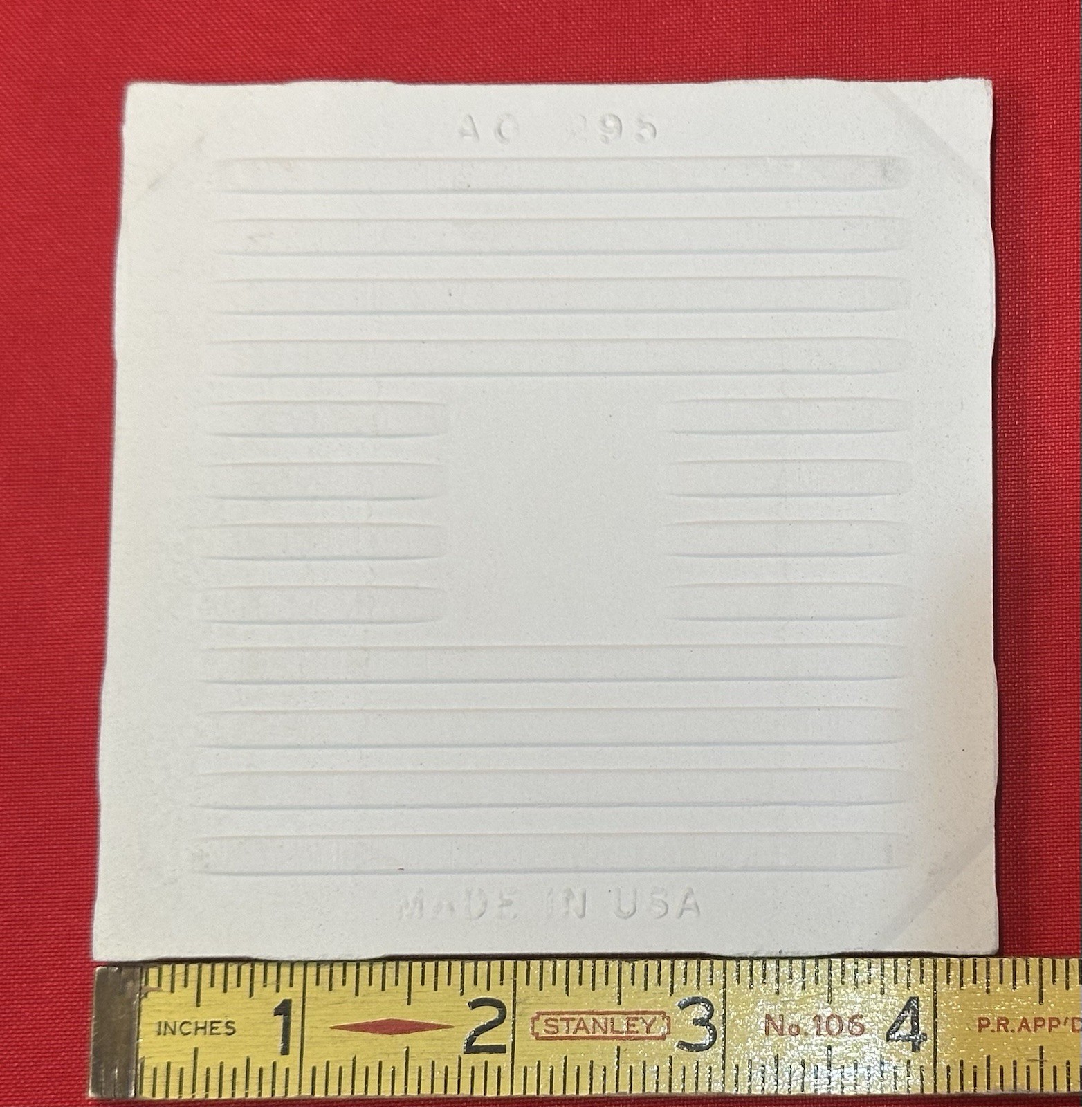 1 pc. Avocado Green: 4-1/4″ Matte Ceramic Tile #77 by American Olean Co. New