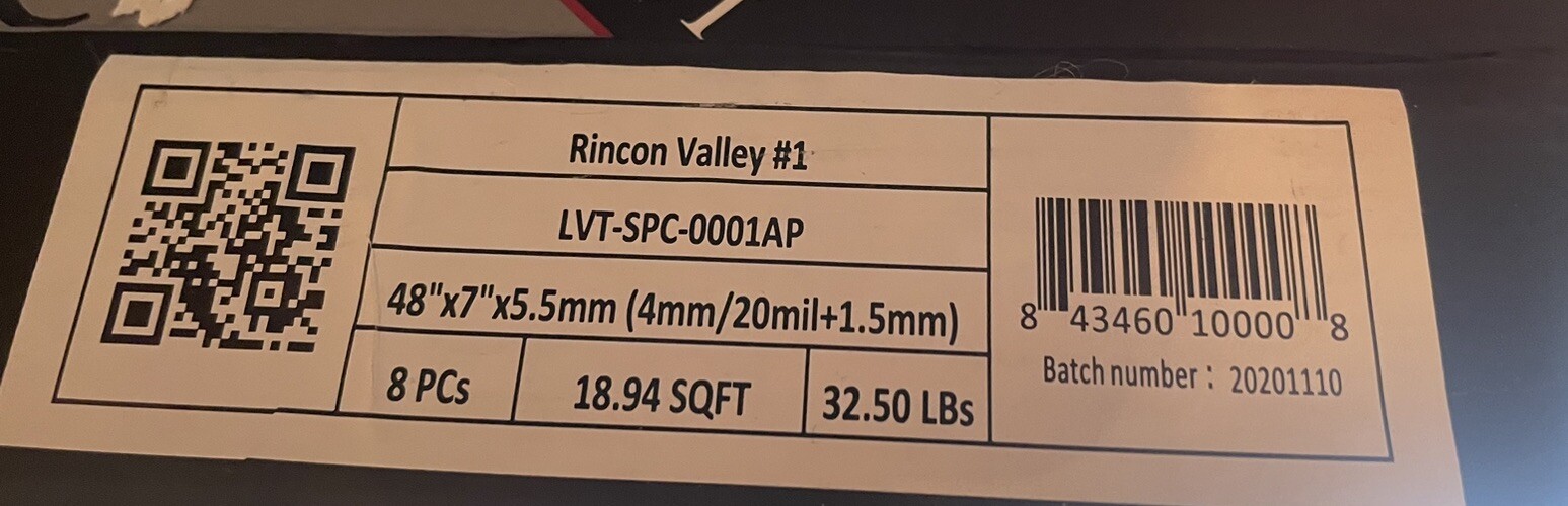 SunStone SPC Flooring In Rincon Valley 18.94SQFT 8PCs 48”x7”x5.5mm
