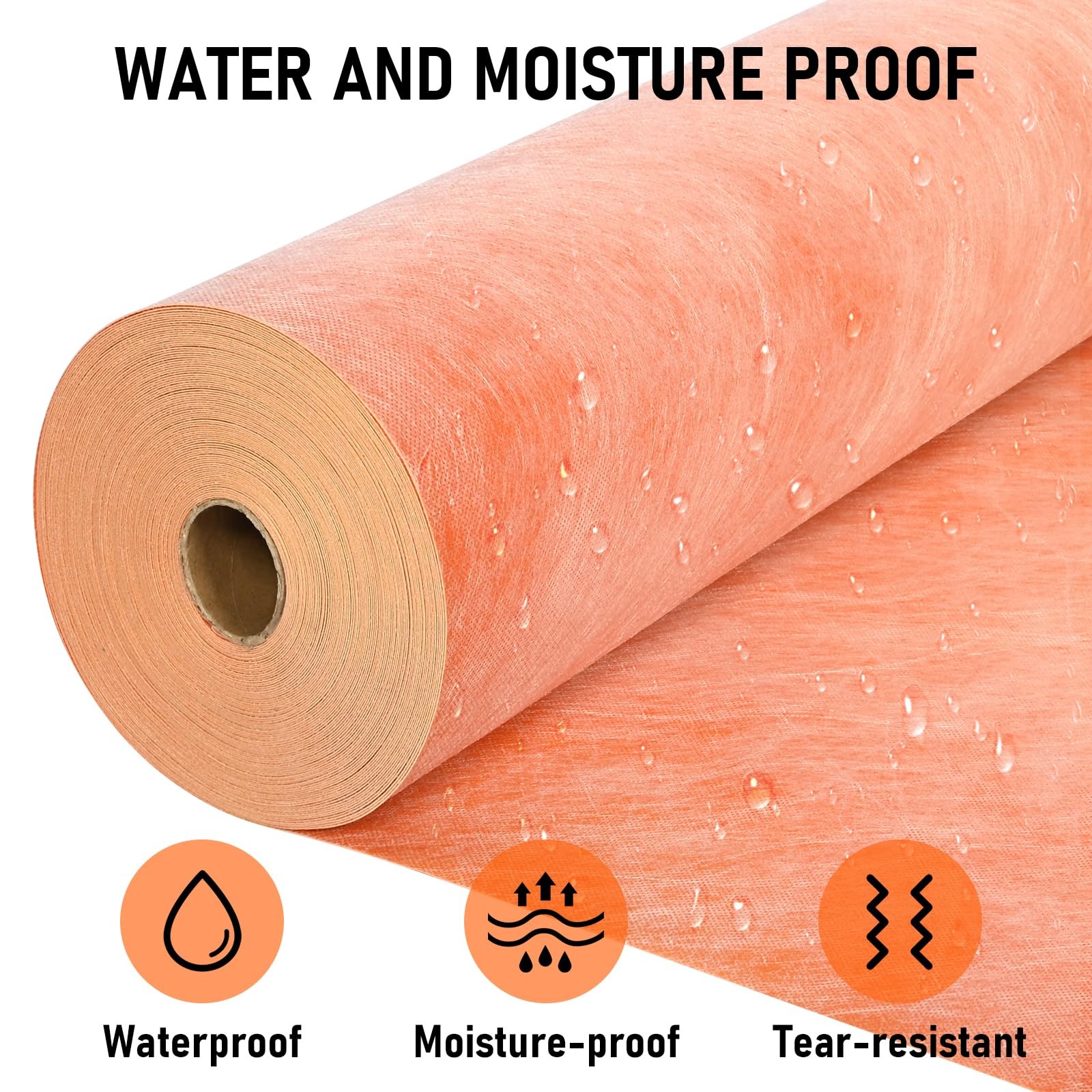 Waterproof Membrane for Shower 3.3ft x 98.5ft(323 Sq Ft) Thickened Waterproof…