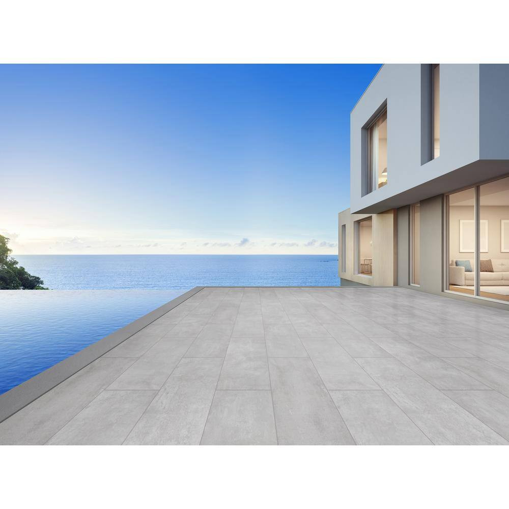 Beton Grey 16 In. X 32 In. Matte Porcelain Paver Tile (2 Pieces/7.1 Sq. Ft./Case