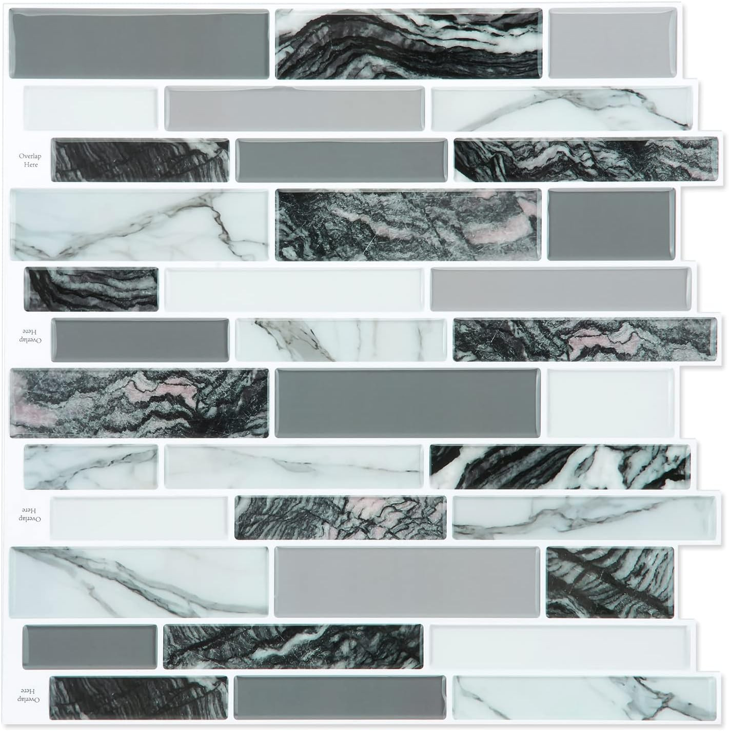 10-Sheet Peel and Stick Tile Backsplash,12 Inchesx12 Inches Premium Wall Sticker