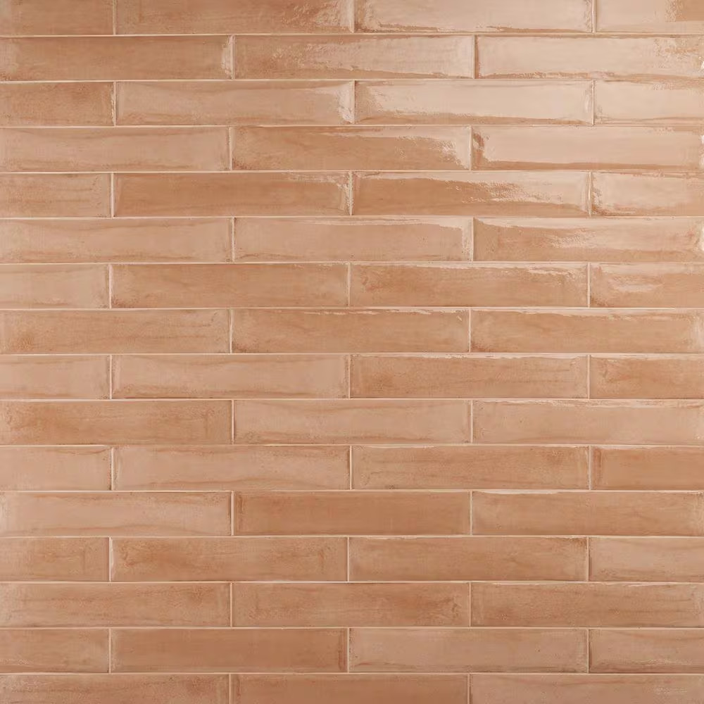 Tint Terracotta 2.95 In. X 15.74 In. Polished Porcelain Wall Tile (14.2 Sq. Ft./