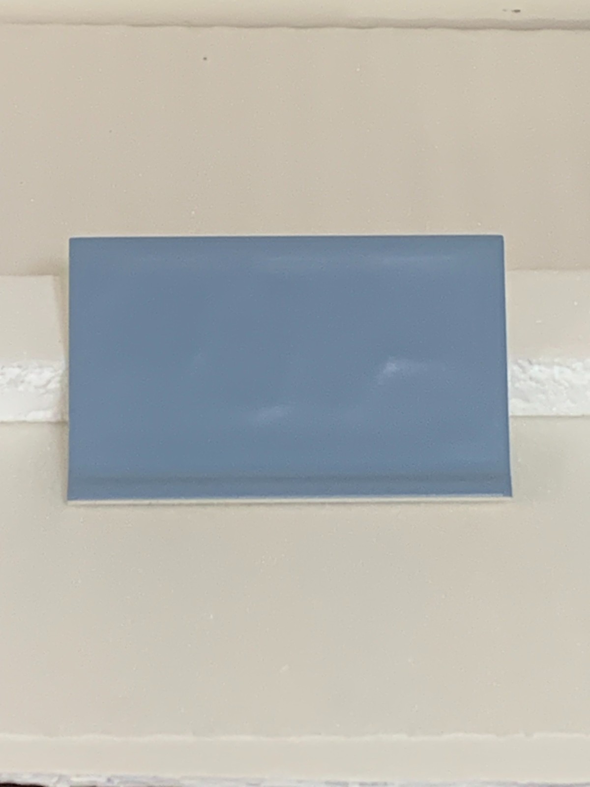 New Vtg Florida Ceramic Vermont Blue #566 Potters Touch Cove Base 4 ” x 6 “