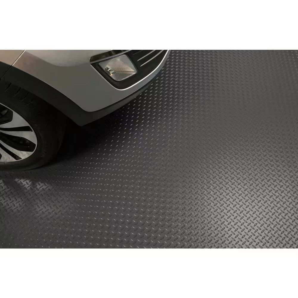 Diamond 10 Ft. Wide X Custom Length Grey Commercial Grade Vinyl Flooring