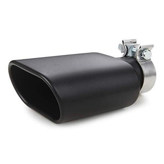 Square Exhaust Tip 2.25″ Inlet, Black Coating Rectangle 2.25inch Black Coated