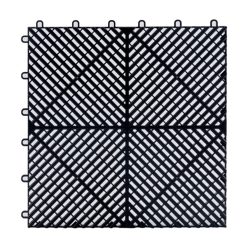 Interlocking Vented Nitro Garage Floor Tiles 16″x16″ | 30 Pack