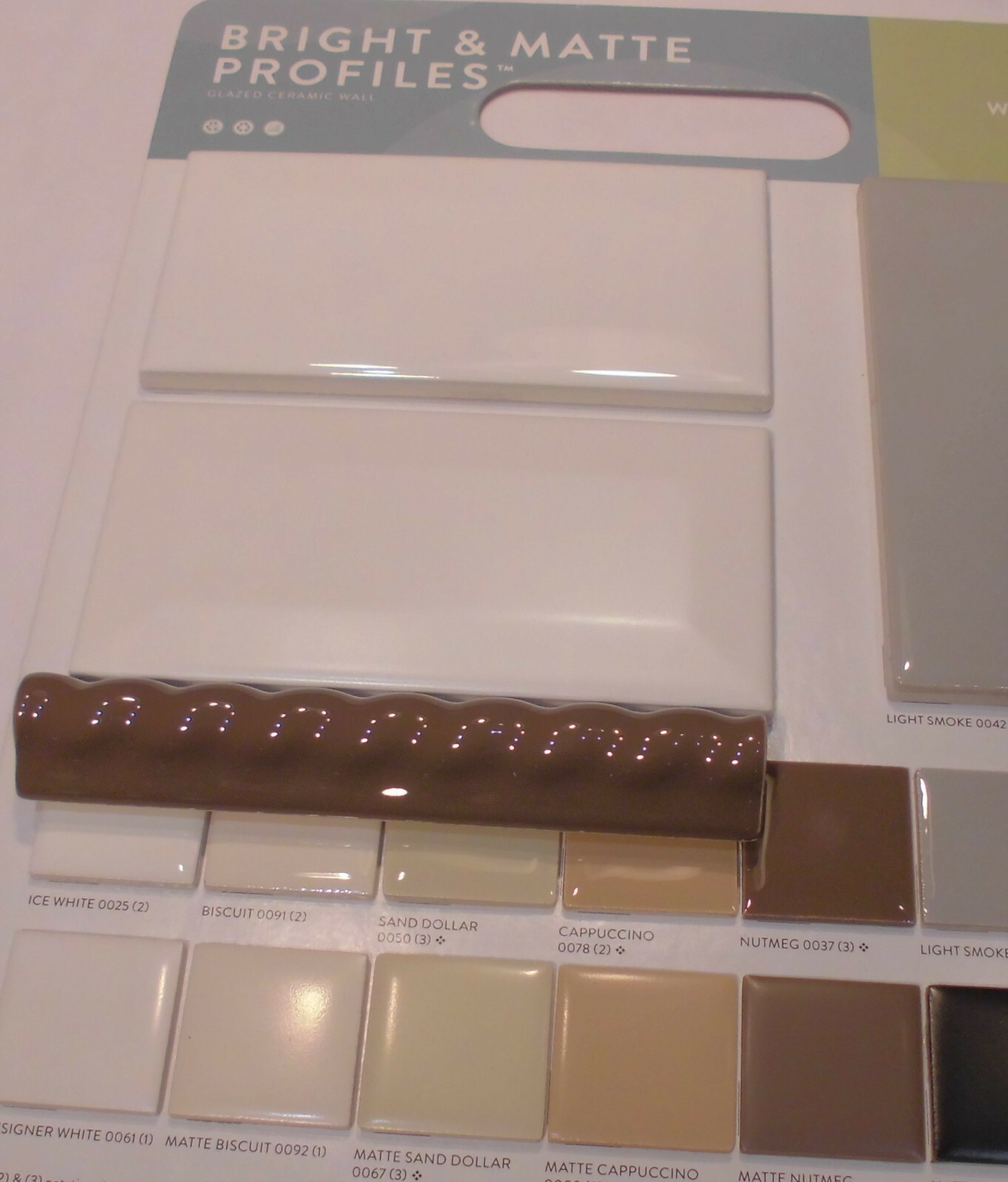 1 Pc. *Artisan Brown – Nutmeg* Ceramic Sizzle Liner Rope Tile; 6″ by Daltile NEW