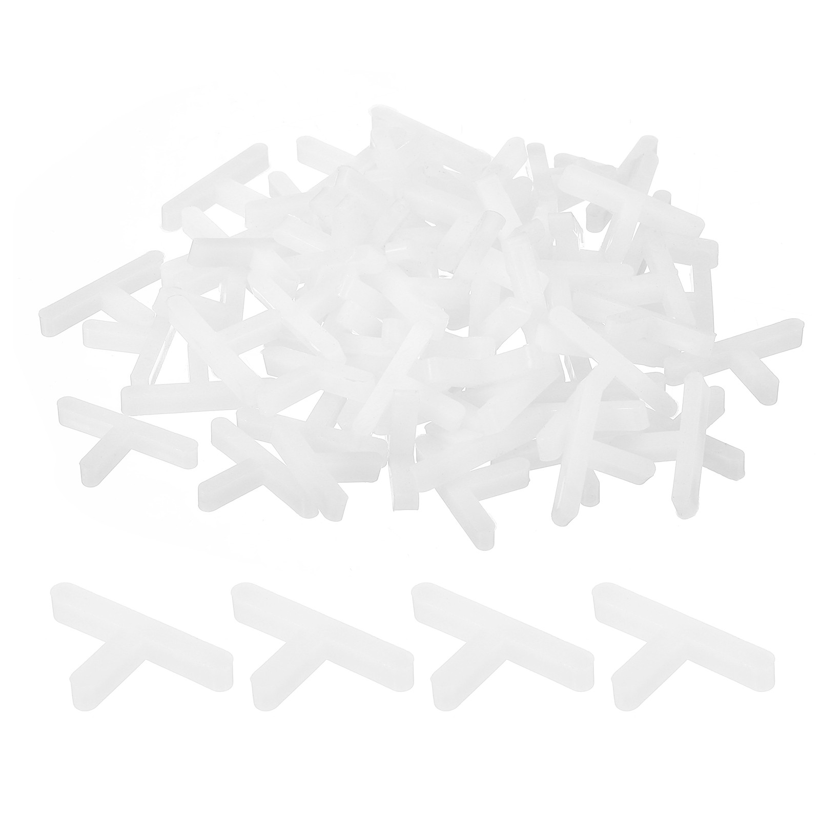 200Pcs Wall Floor Tile Plastic T Shape Spacers Tiling Tools 2.5mm 3/32″ White