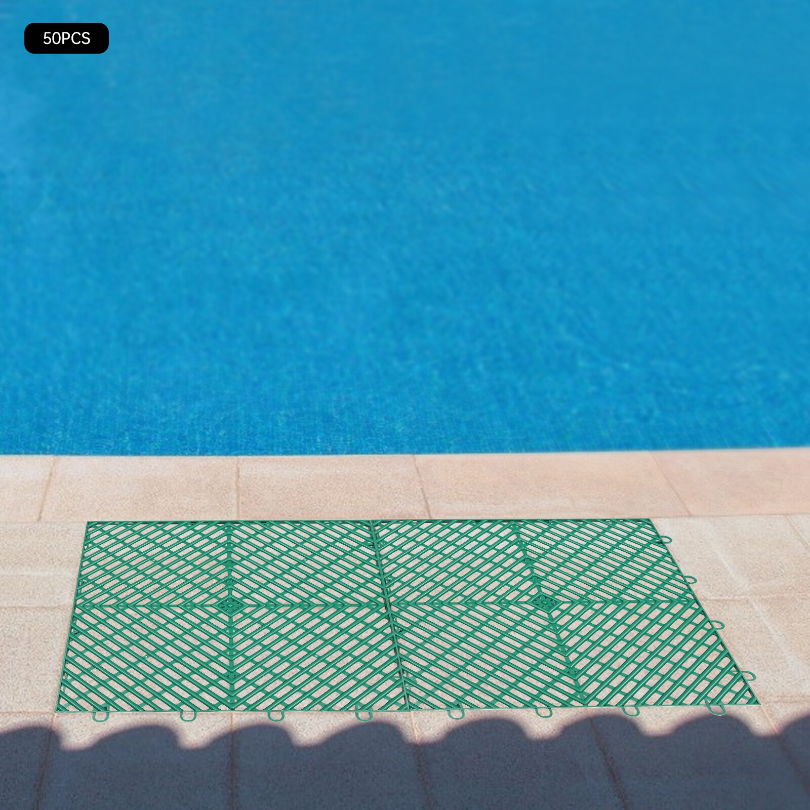 New Interlocking Garage Floor Tiles 50 PCS Deck 12″x12″ Snow Water Drainage