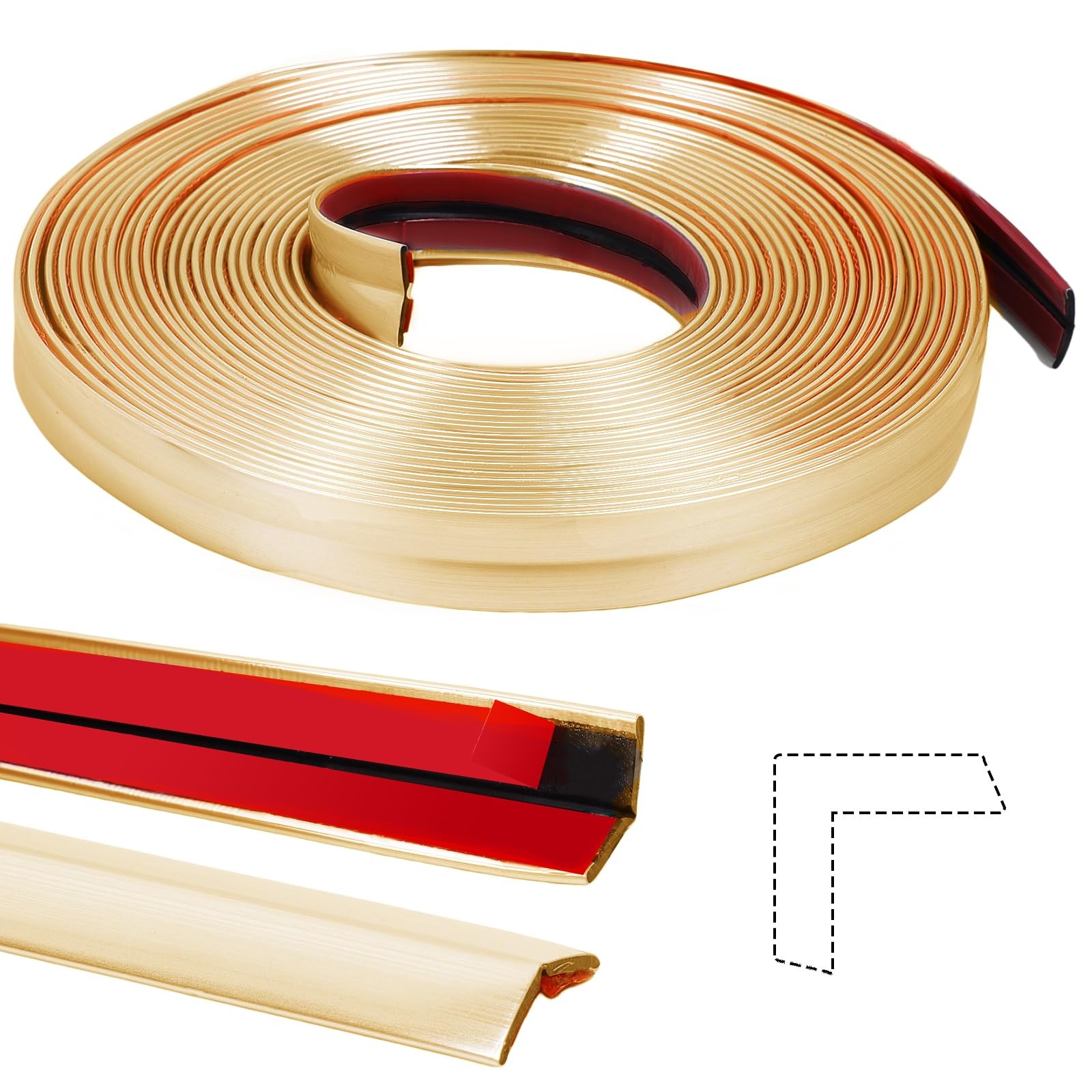 Peel and Stick Wall Trim Molding, 33ft×0.8in Self Adhesive Wall Corner Guard …