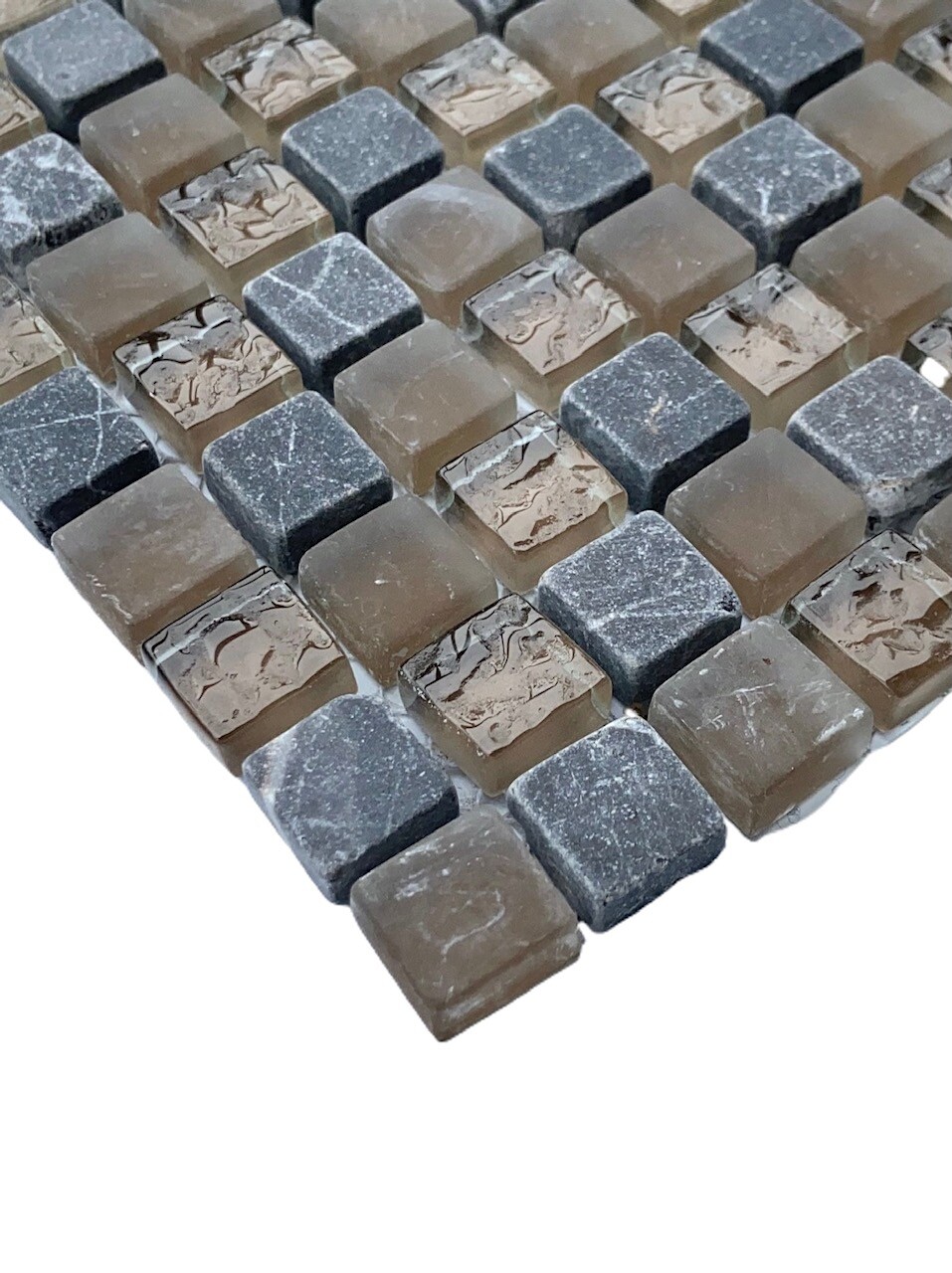 5/8×5/8 Mini Marble Glass Blend Mosaic Decorative Insert Wall Tile Backsplash