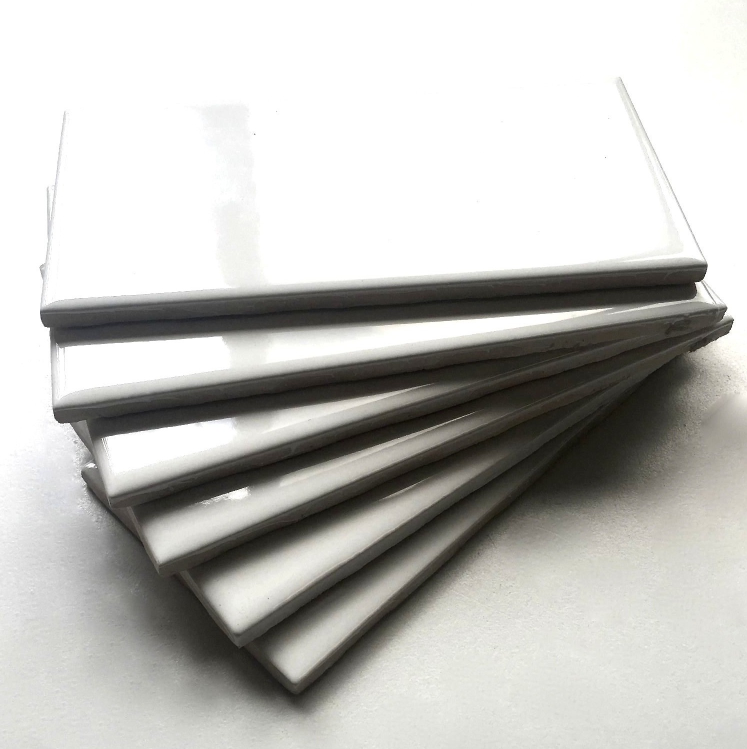 White 3×6 Shiny Glossy Finish Ceramic Subway Tile Backsplash Wall Floor Kitchen