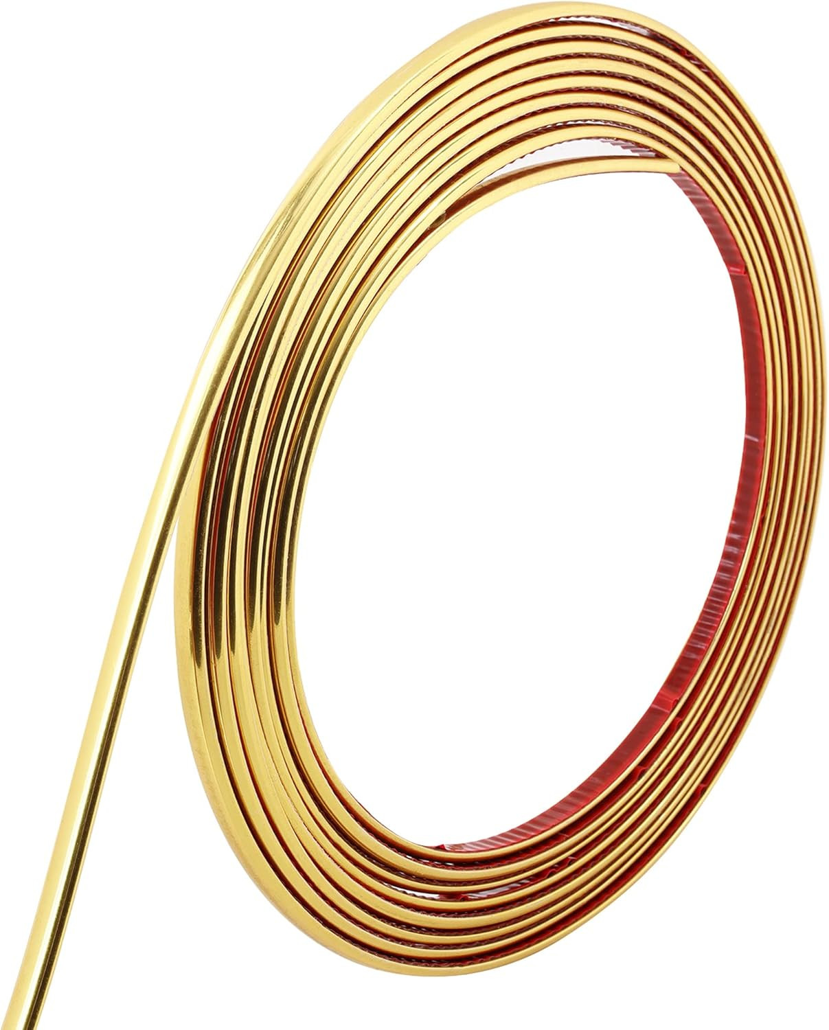 16.4Ft Shiny Gold Peel and Stick Molding Trim, Flexible Mirror Wall Ceiling Floo