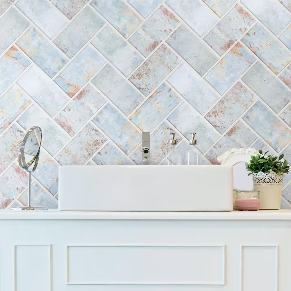 Biarritz Blue 3 In. X 6 In. Ceramic Wall Tile (5.72 Sq. Ft./Case)