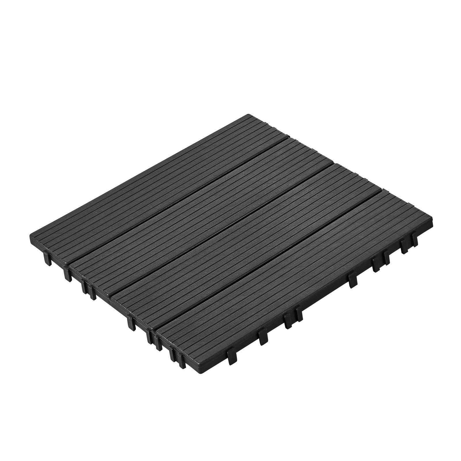 VEVOR Interlocking Deck Tiles 54 Pack 12″x12″ Plastic for Porch Dark Grey