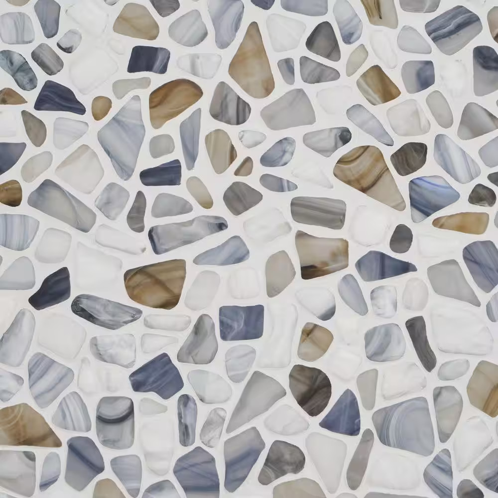 Hydra Frosted Seaglass 11.81 X 11.81 Glass Mosaic (0.97 Sq. Ft. per Sheet)