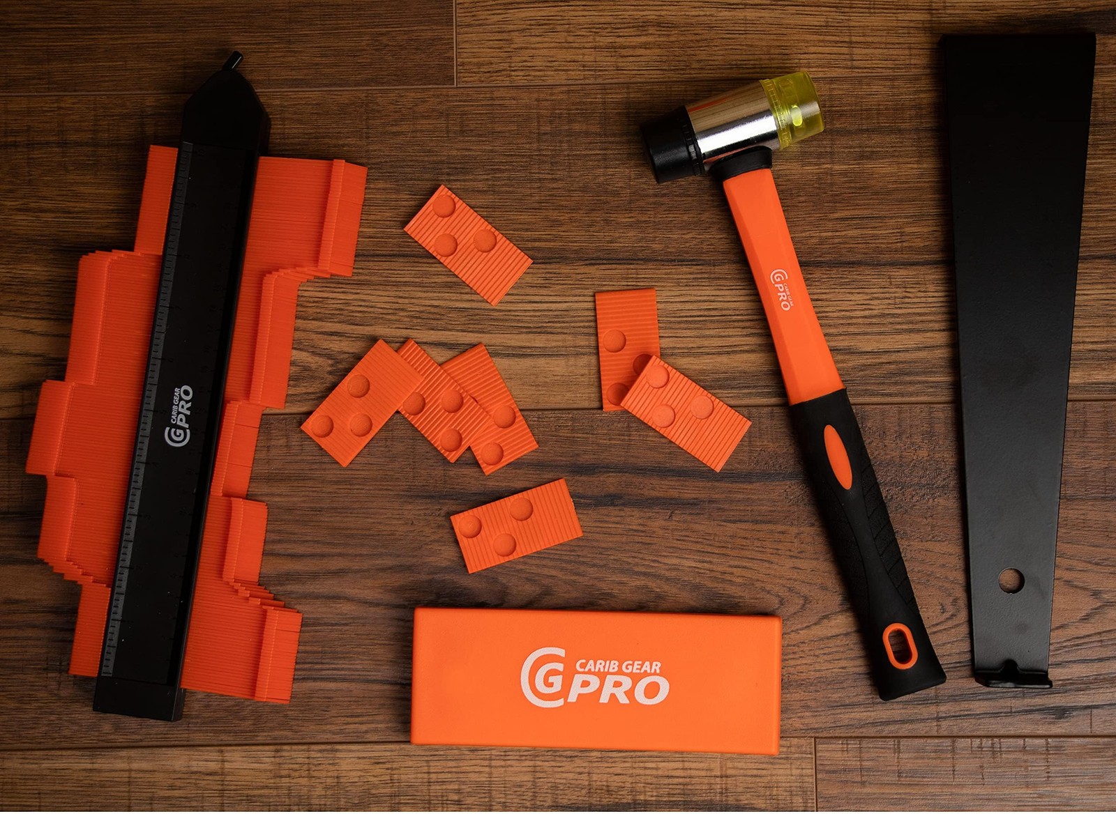 Carib Gear Pro Professional Laminate Flooring Tools 44, ORANGE , BLACK