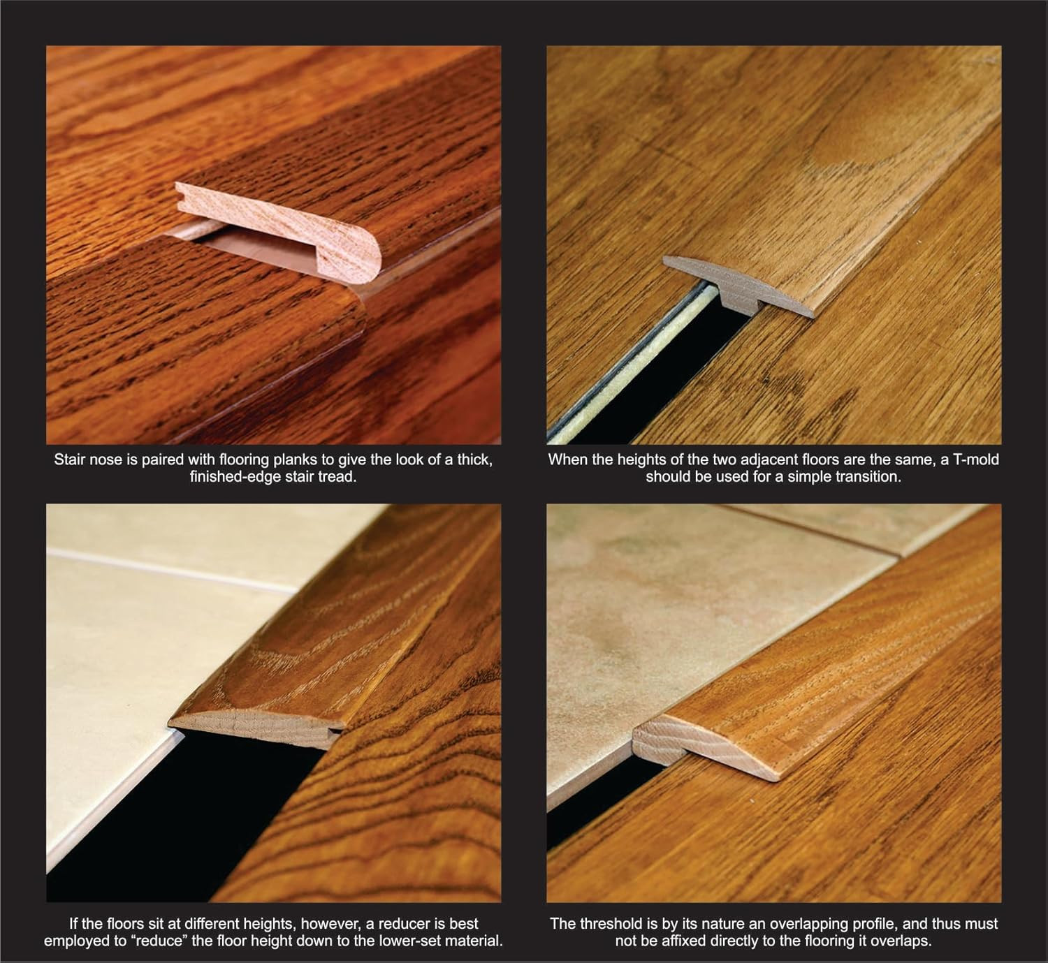 European White Oak Stair Nosing for 1/2″ Flooring Thickness, Unfinished, Bullnos