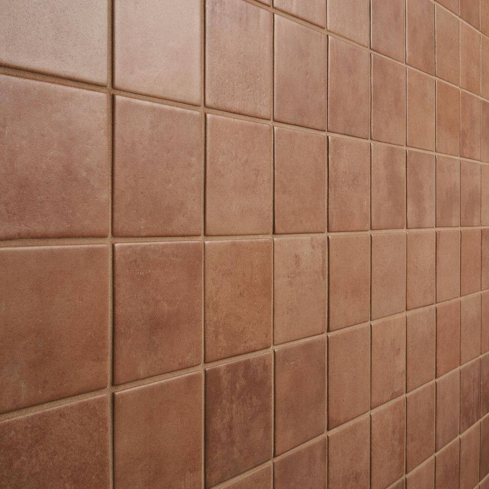 Casablanca Terracotta 3.39 In. X 3.93 In. Square Matte Porcelain Floor and Wall