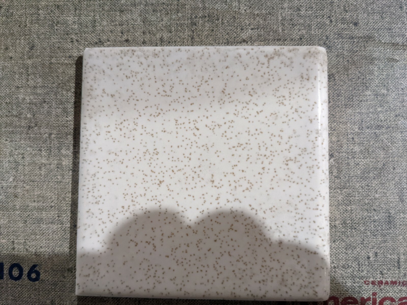 2 pieces 4 1/4″ Ceramic Tile 46 Buckwheat Bullnose S4449 American Olean Gloss