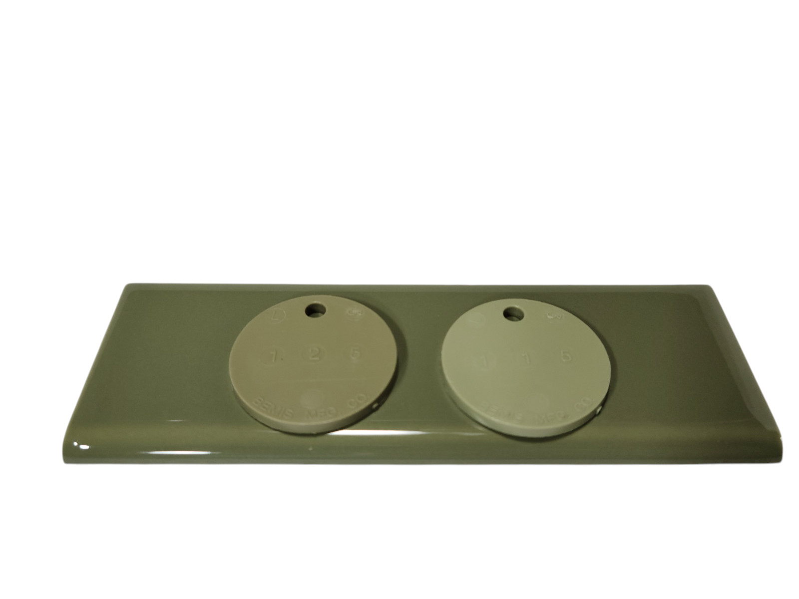 Avocado Green Ceramic Tile Bullnose Subway Backsplash Trim Mid Century Modern