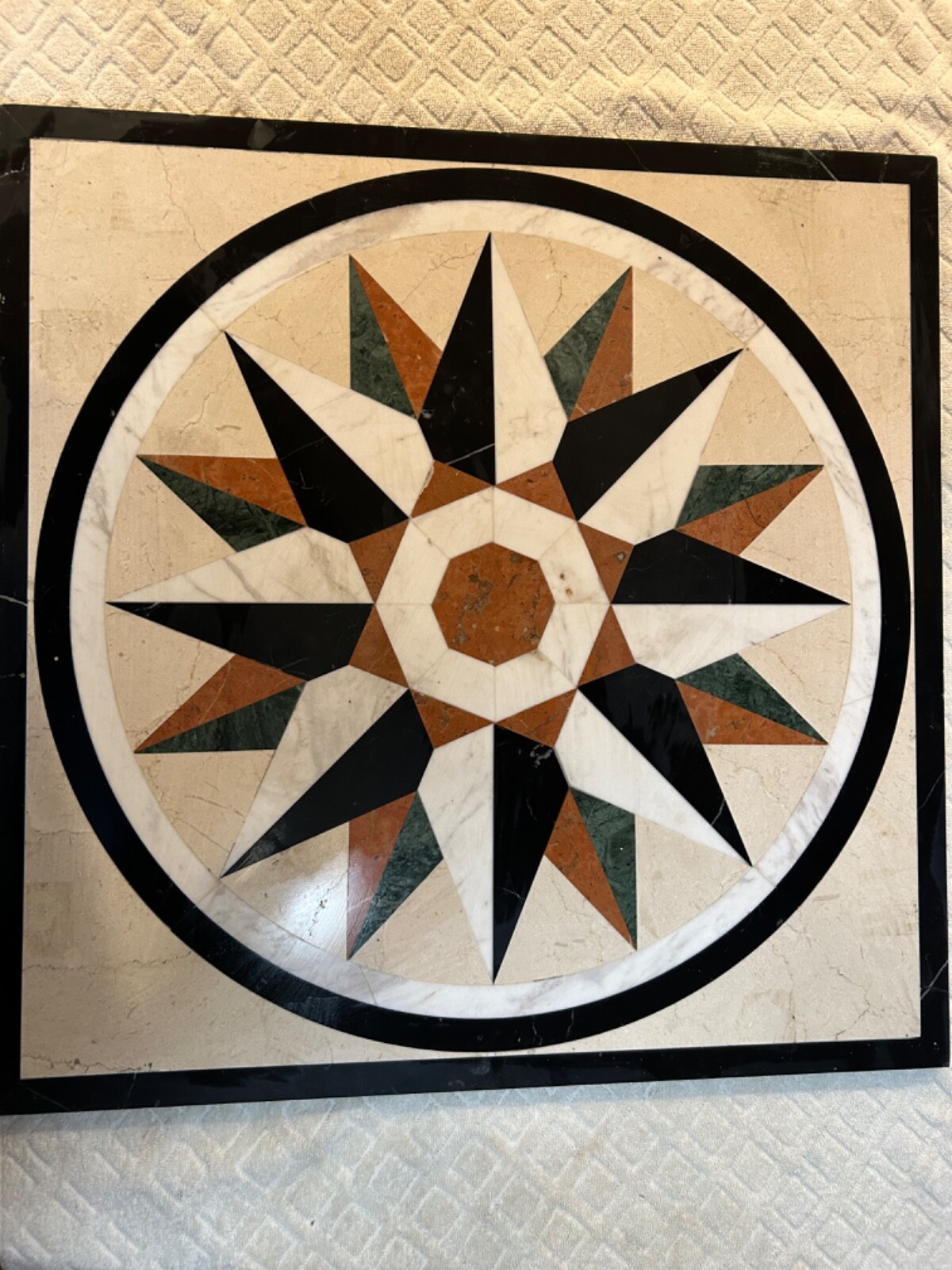 24×24 in. Square Marble Floor Medallion