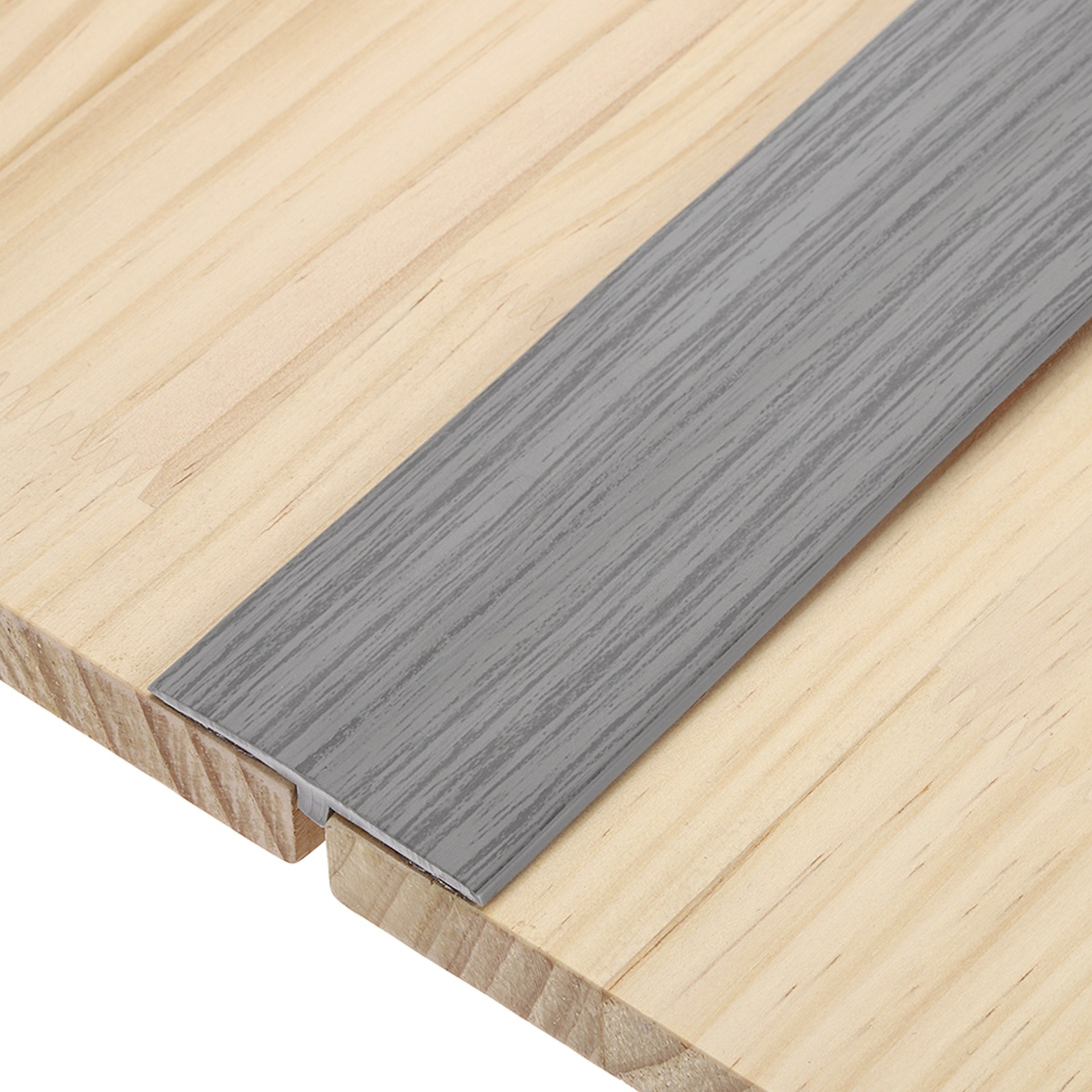1.97″x7Ft Gray Wood Grain T-Molding Transition Strip Vinyl Edge Trim for Gap