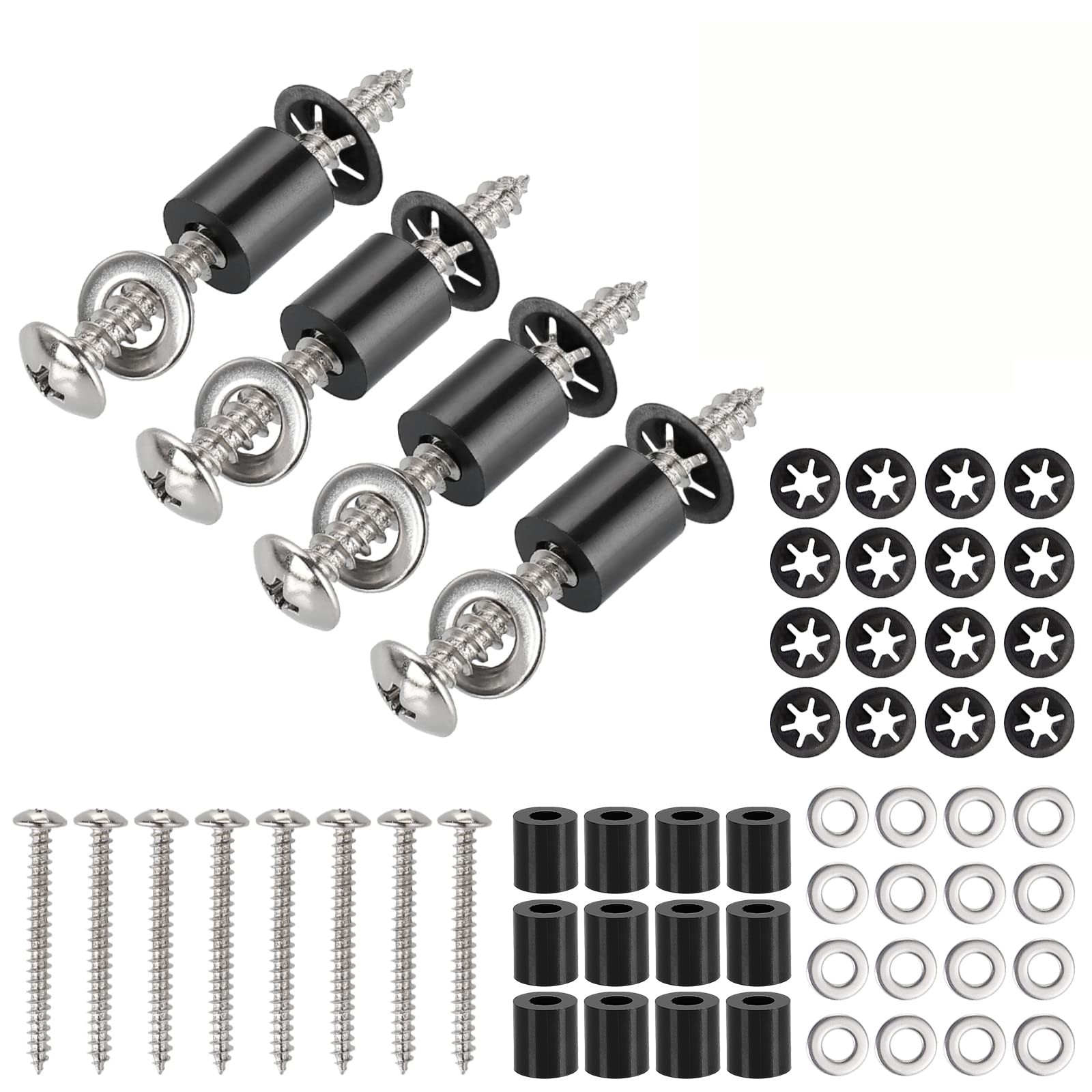 HanTof 43 Set (172Pcs) Pegboard Mounting spacers and Screws Kit, Peg One Size