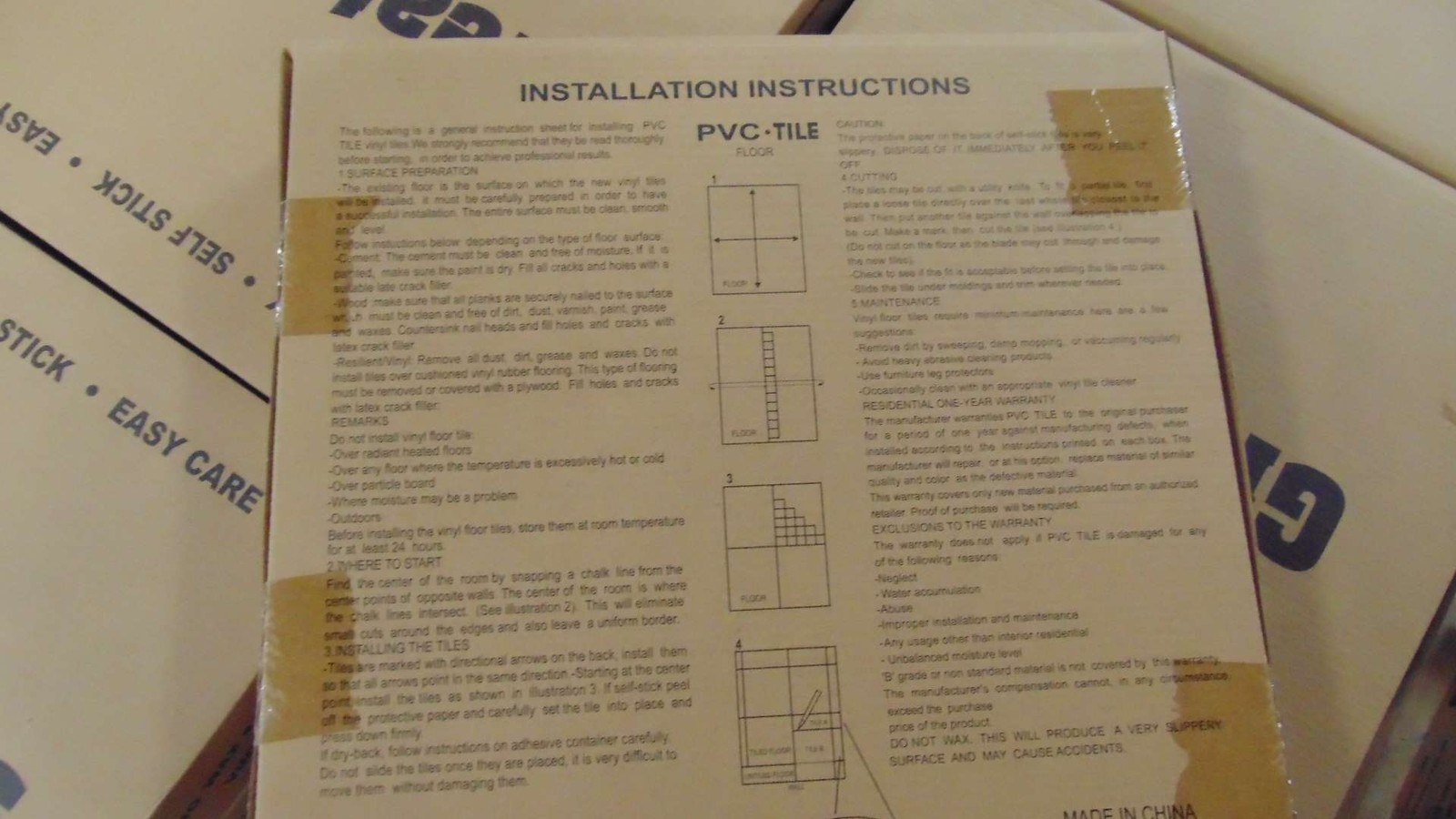 Vinyl Peel and Stick Tiles – Multiple Colors – Adhesive Flooring, Remodel