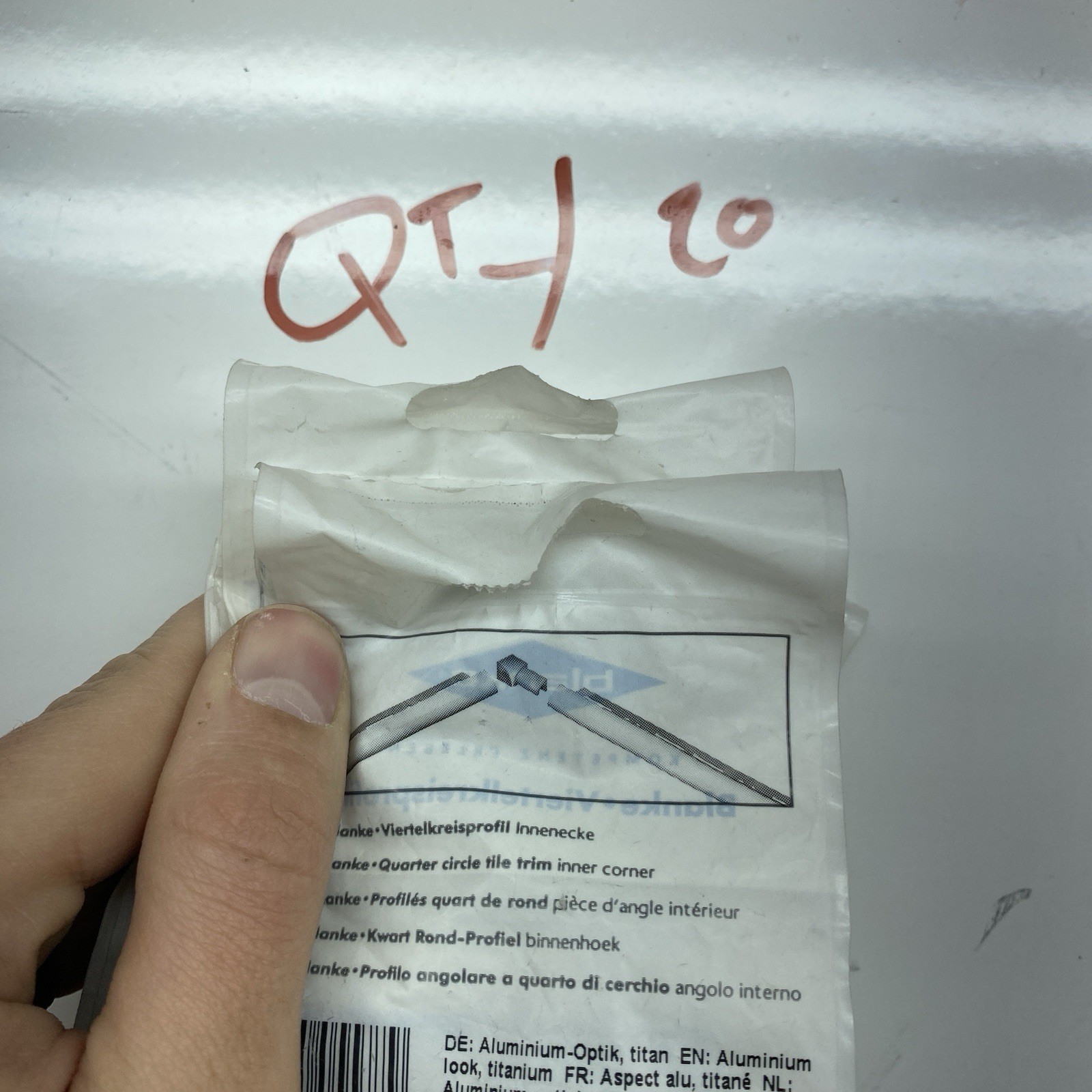 Blanke Systems Quarter Circle Tile Trim 1/4 Aluminum 348-446-060, 349-446-060