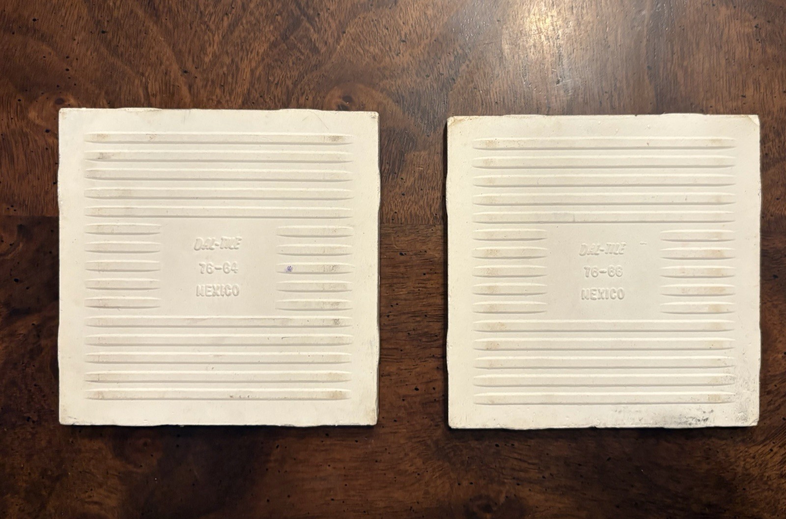 Vintage Daltile 4 x 4″ Decorative Ceramic Tile Blue Floral Pattern Lot Of 2