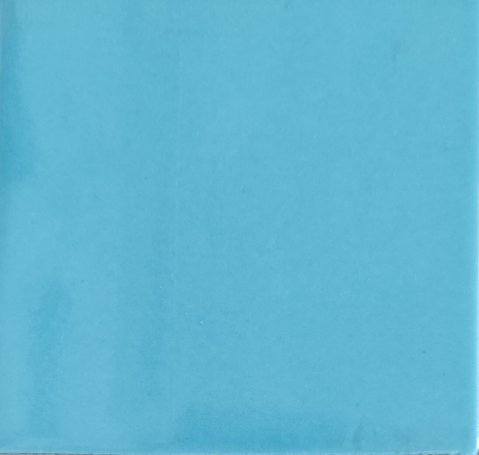 S#002) Mexican Tile sample Ceramic Handmade 4×4 inch, WASHED TURQUOISE