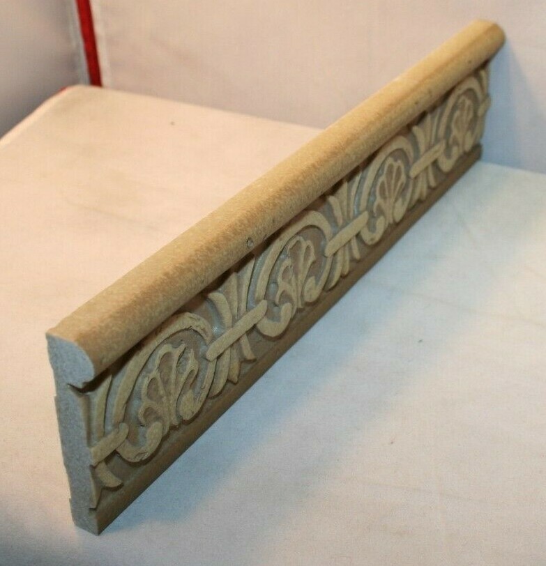 Decorative Listello Border Made Of Resin Travertine Look 12 1/4″ X 3/8″ X3″