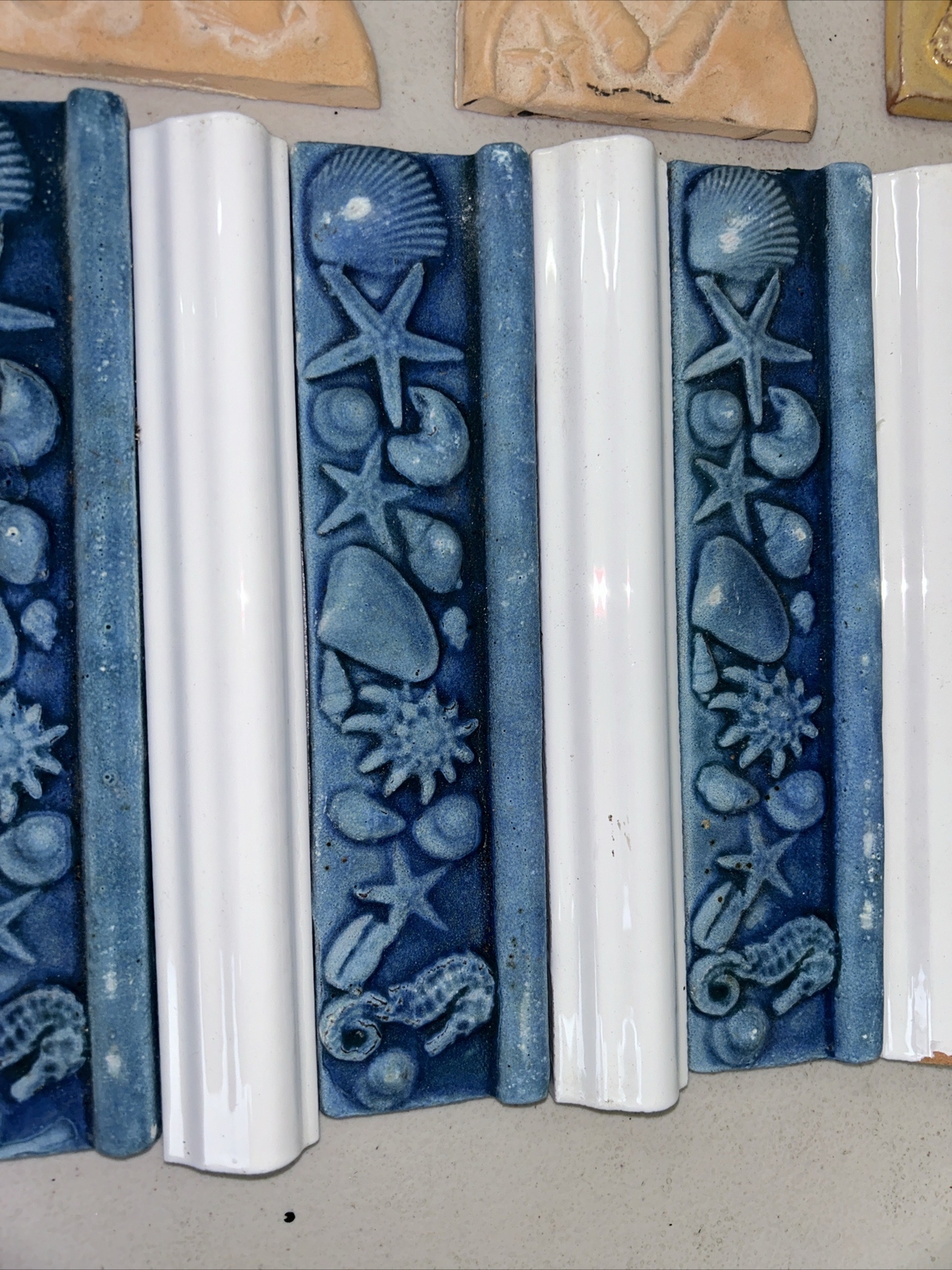 Ceramic Kitchen Wall Tile Sea Shell Mosaic kitchen Art Handcrafted
