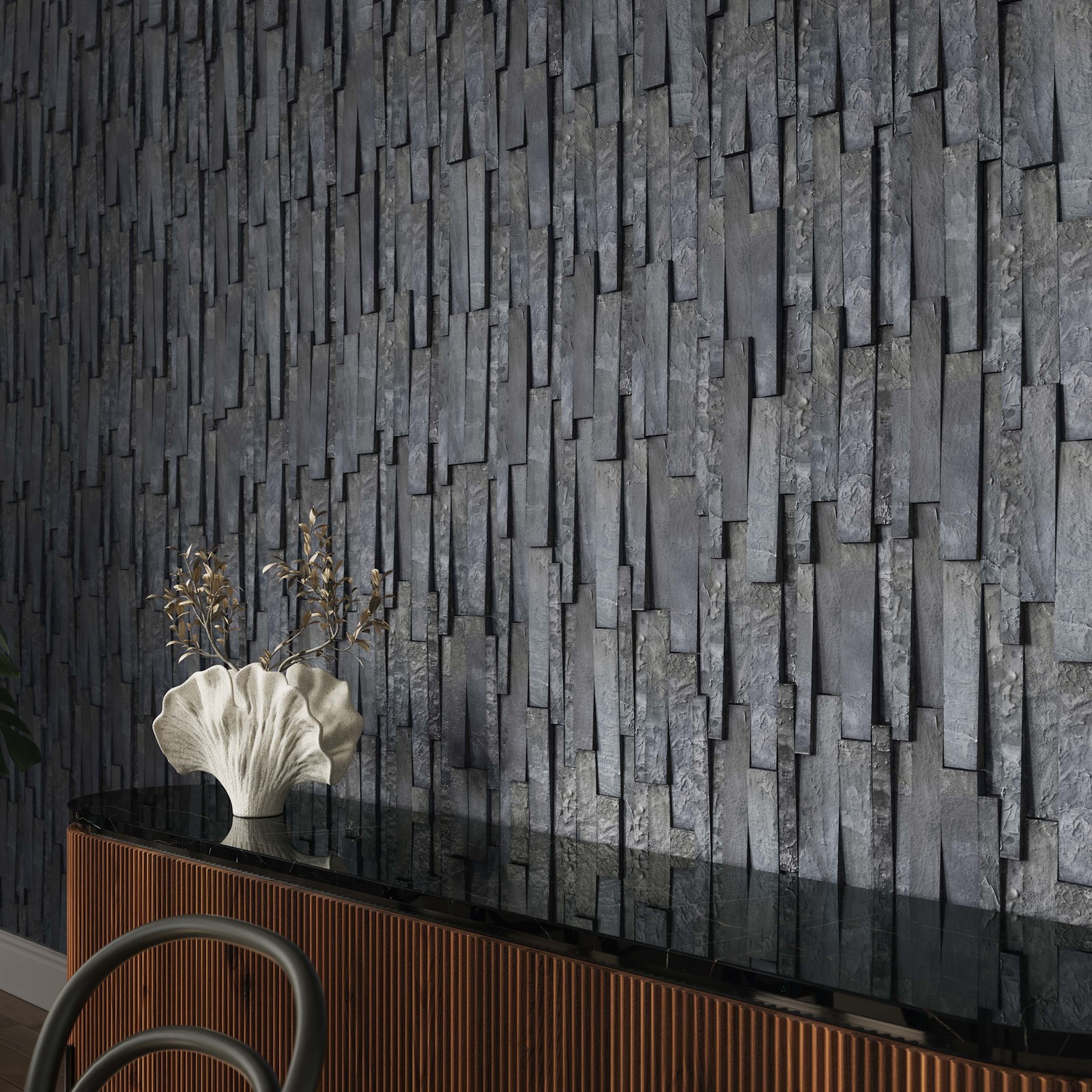 Cruz Bay Studio MKT2769 Linear Lines – 6″ x 12″ Brick Wall Tile – – Platinum