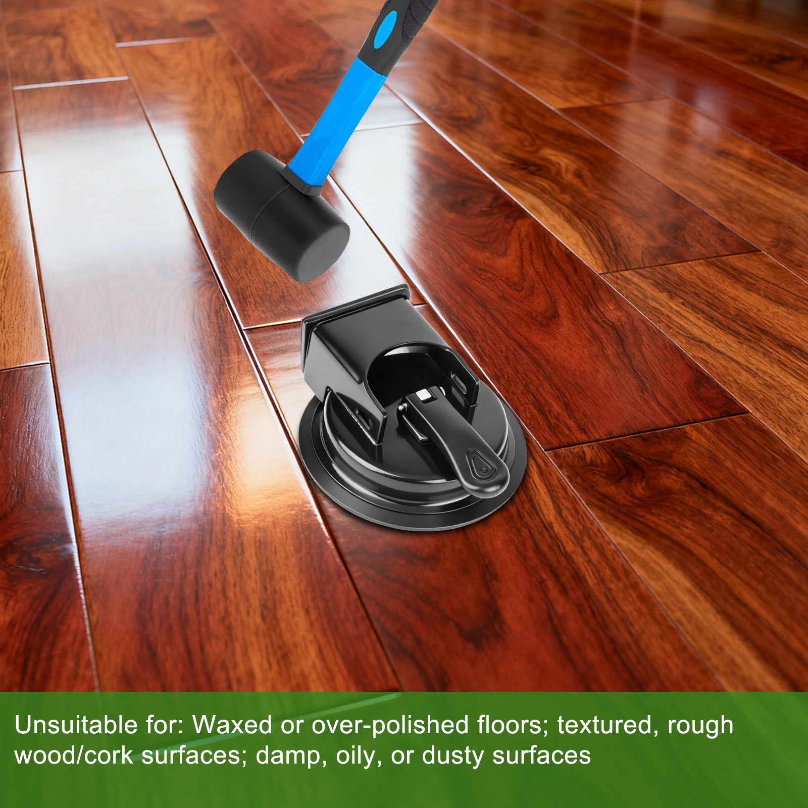 Floor Gap Fixer Tool with Suction Cup for Hardwood-Laminate and Vinyl Flooring