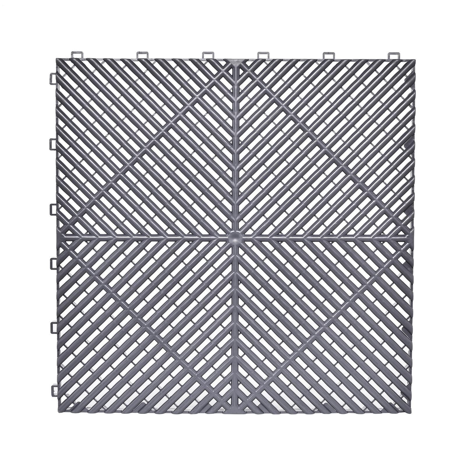 40 Packs Interlocking Garage Floor Tiles Vented Water Drainage 15.75×15.75”