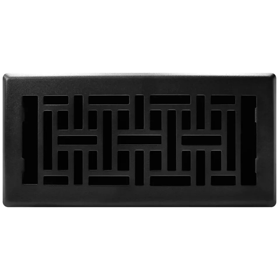 8 PACK! Manor House Designer Black Floor Registers Easy Install Airflow Control