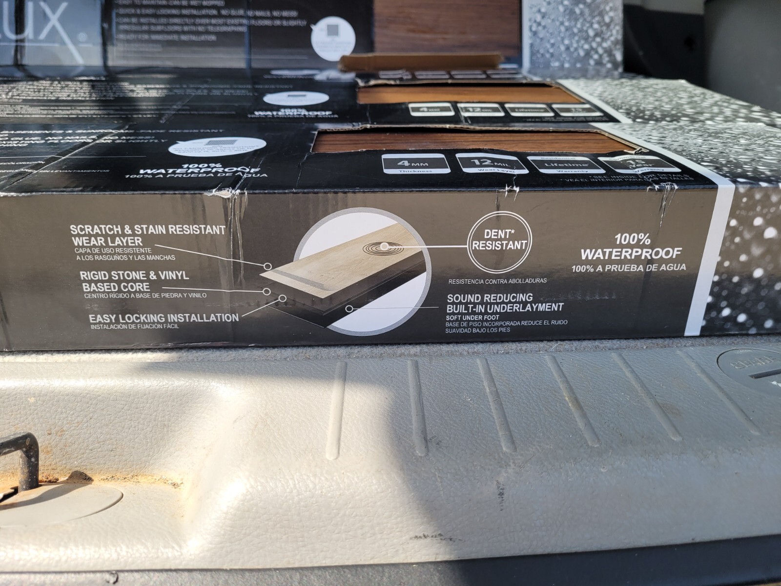 4 New Boxes Of Winter Peak DuraLux Performance, Waterproof, Luxury Floor Vinyl