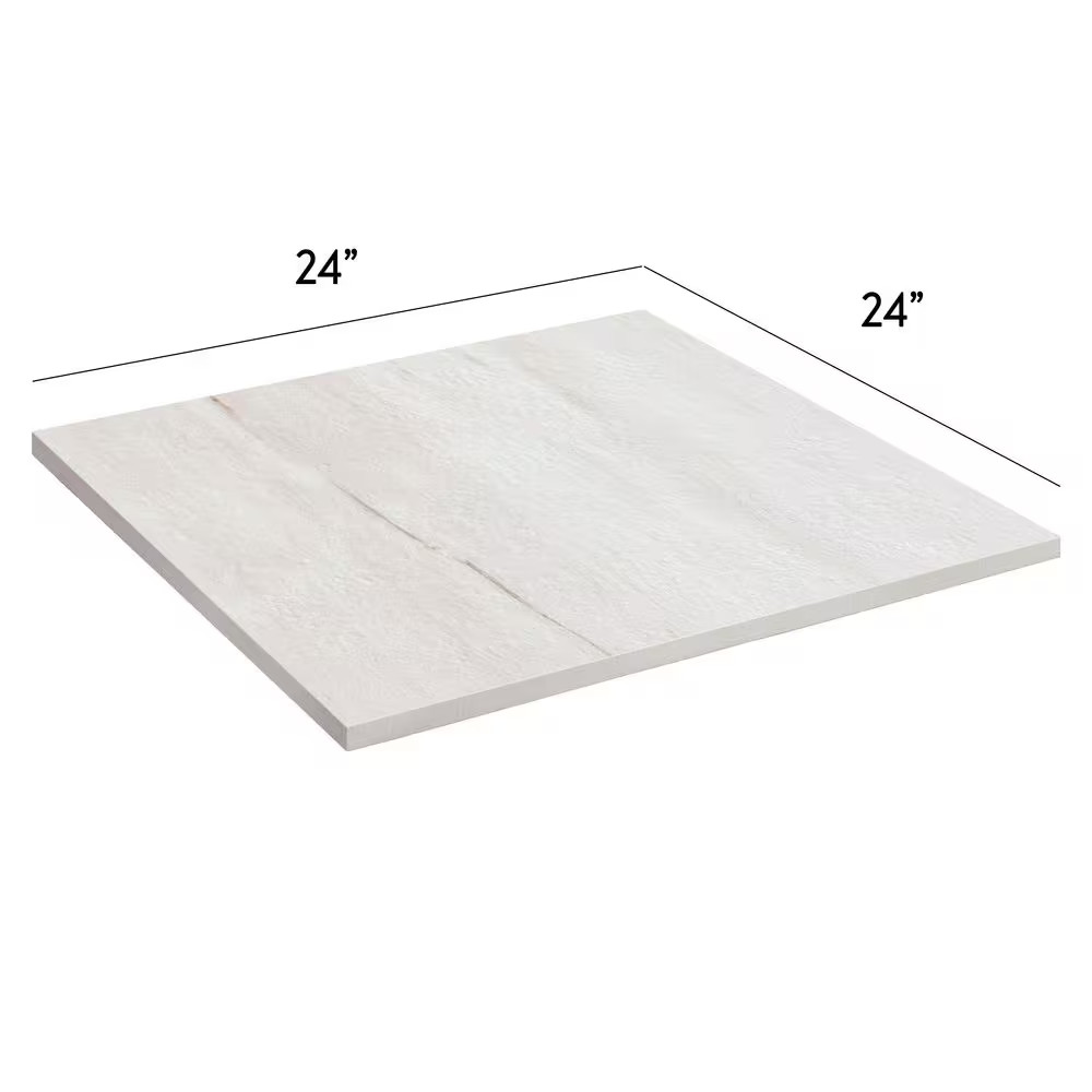 Impero Dolomite White 24 In. X 24 In. X 0.75 In. Marble Look Porcelain Paver (Ca