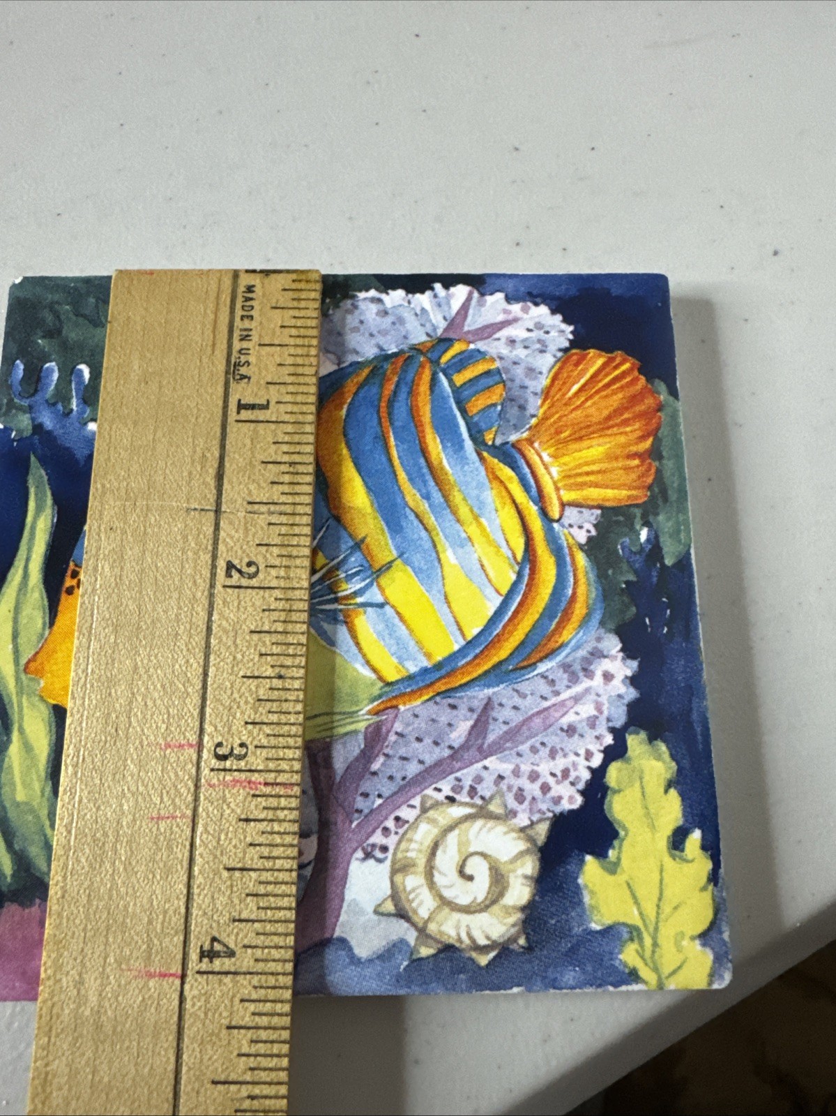 Jeffrey Court Fish N Coral Decorative Ceramic Tile Tropical Reef Coastal Art