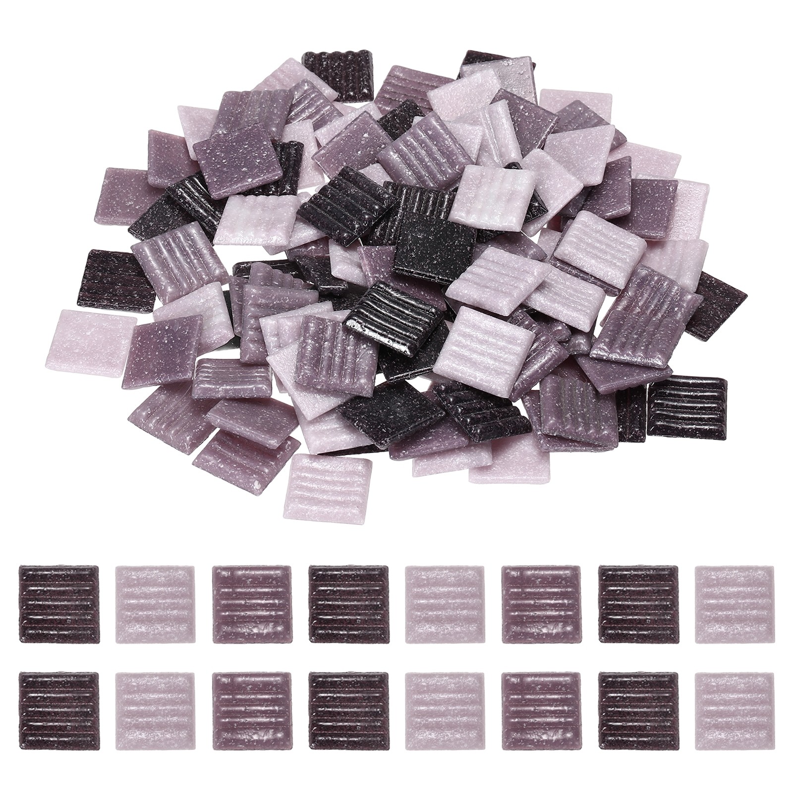0.66LB Quartz Mosaic Tiles for Crafts Bulk, 3/4″ Square Mosaic, Mix Purple