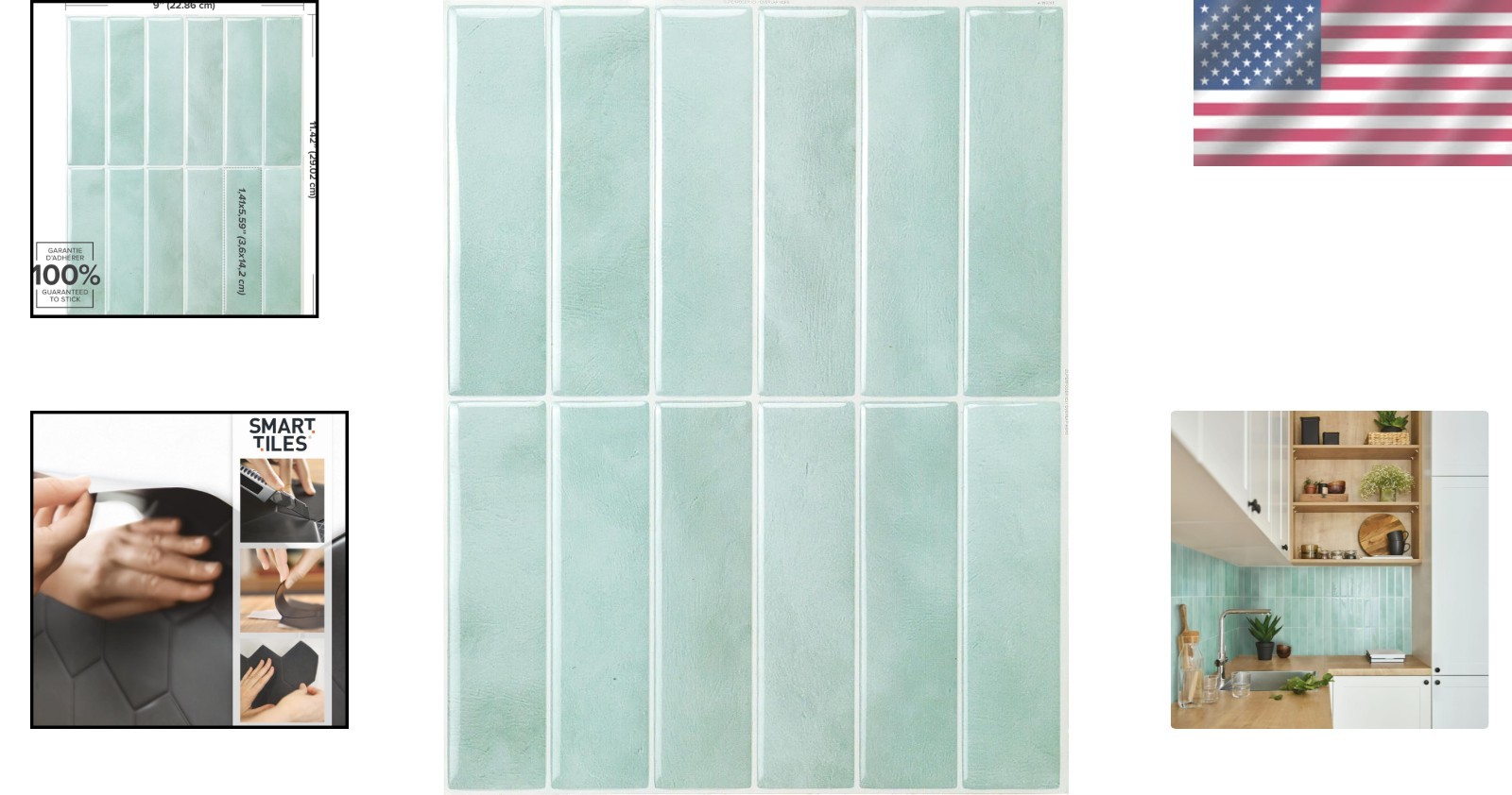 Transform Your Space: 5 Sheets of 11.43″x9″ Glossy Moroccan Peel and Stick Tiles