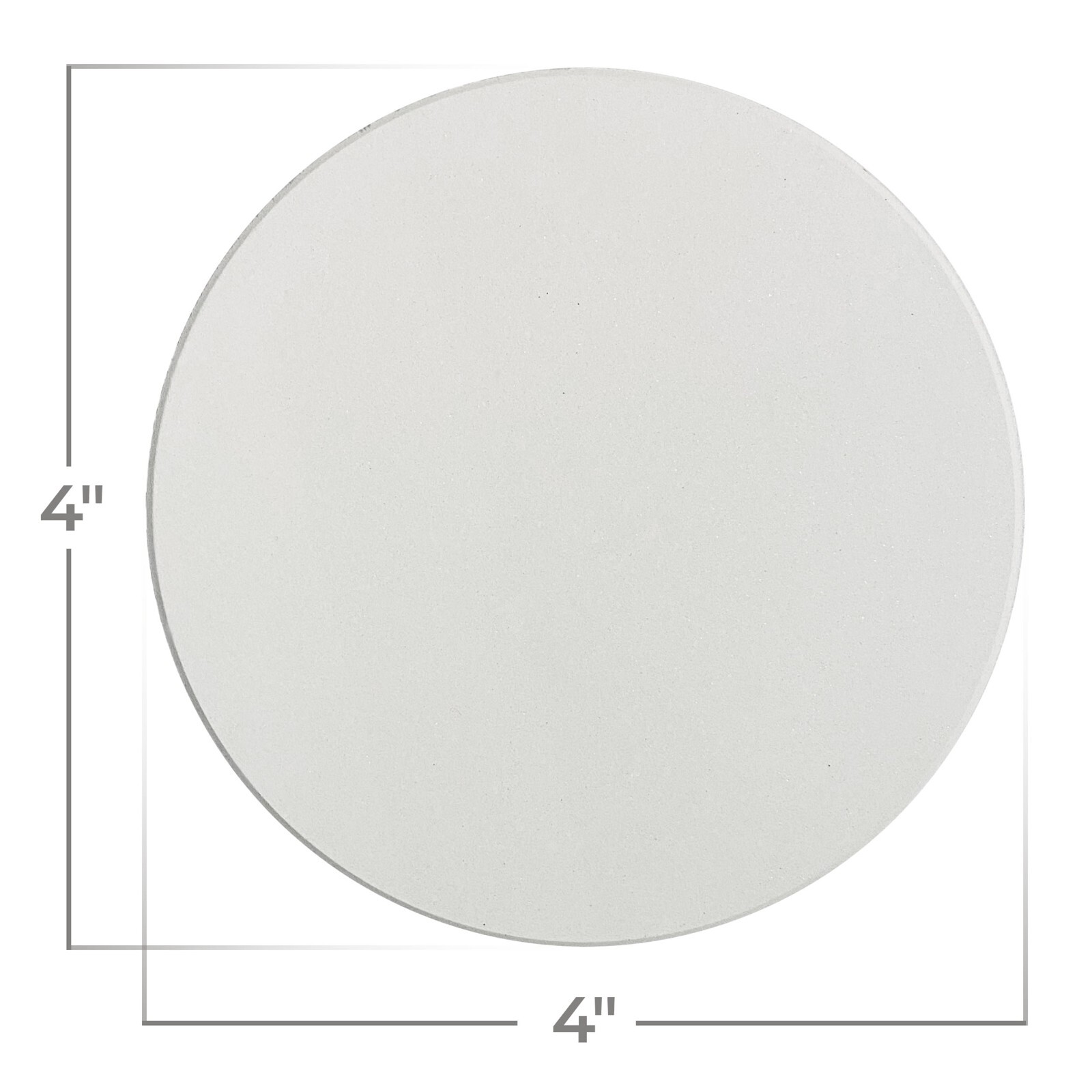 100 Pack Round Ceramic Unglazed Tiles w/ Cork Backing Pad, Coasters Craft Paint