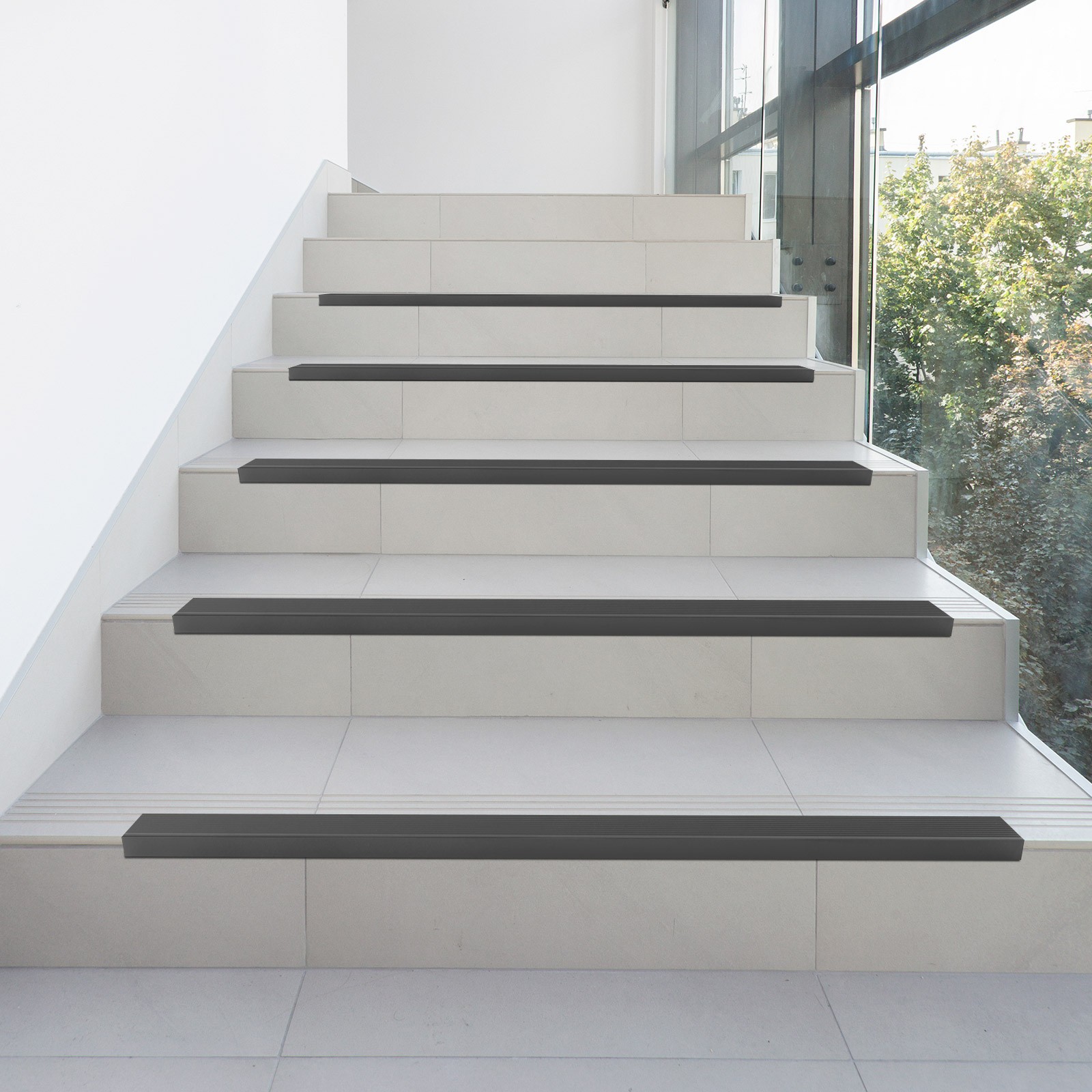 5 Pcs Stair Edge Protector Self Adhesive Non-Slip Aluminum Step Tread Edges Trim