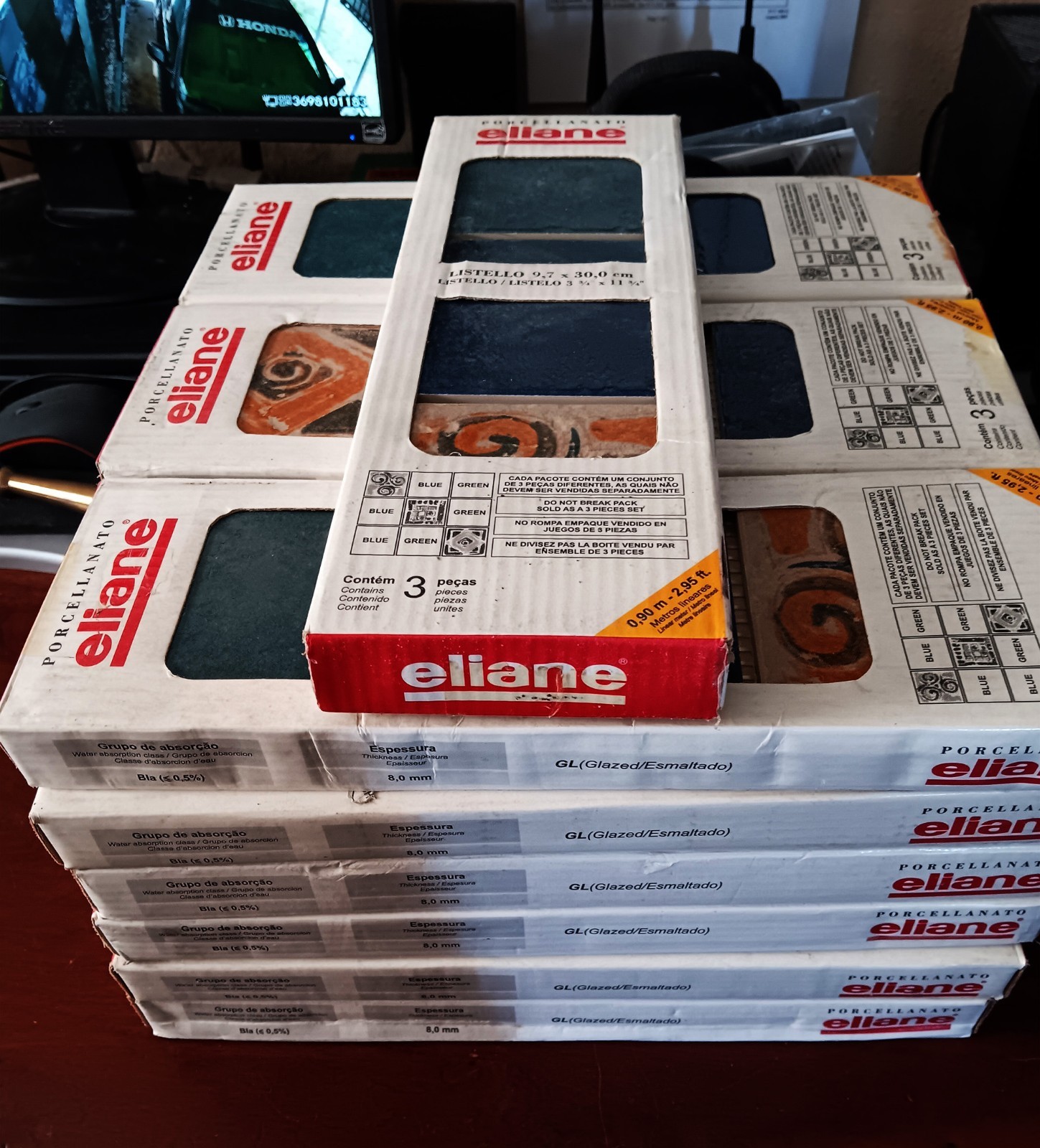 eliane Porcellanato Deco SIENNA COTTO 4 x 12 Tile Panels -19 BOXES- 157′ (ehp21)